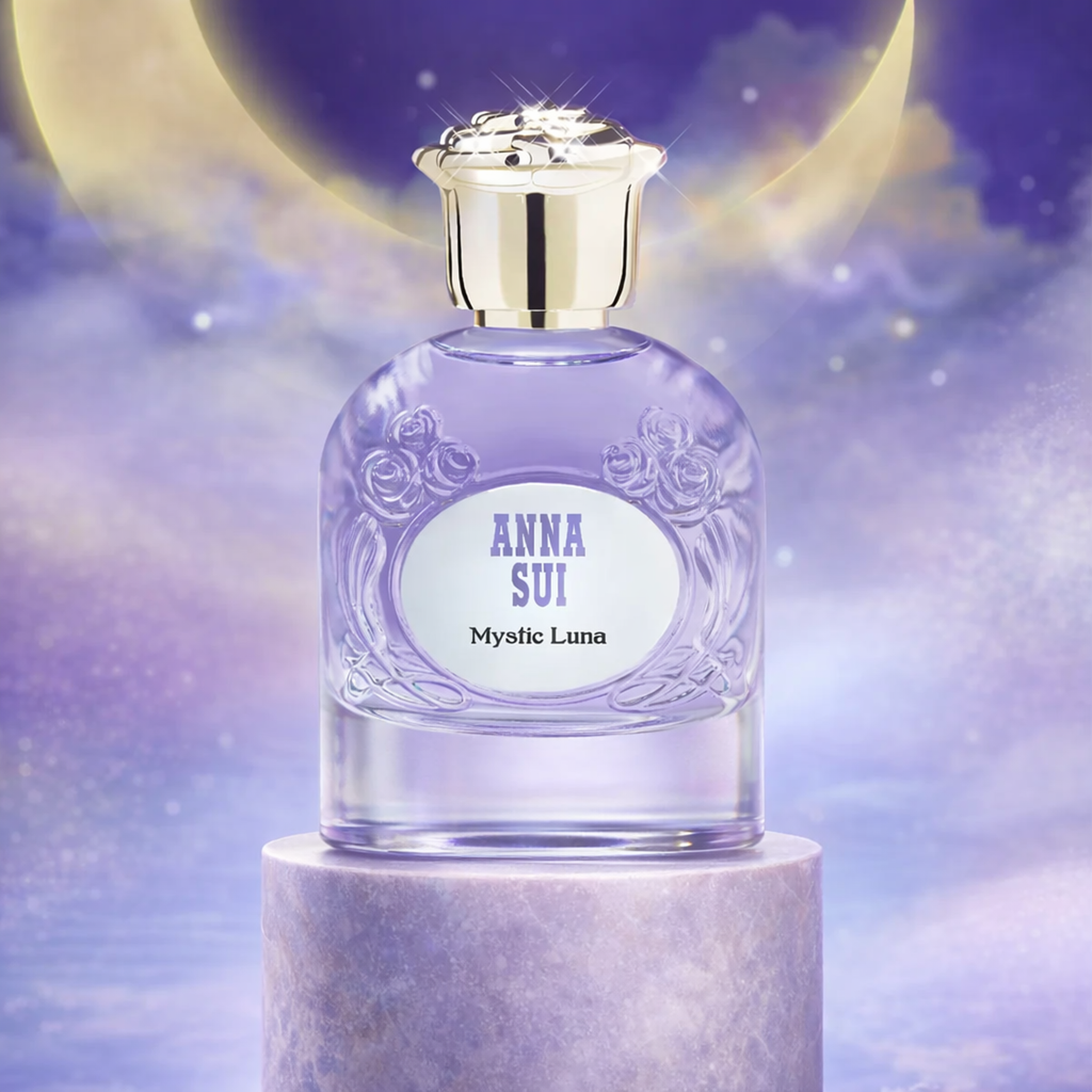 Anna Sui Wild Wonder Mystic Luna EDP for Women upright pedestal gallery showcase
