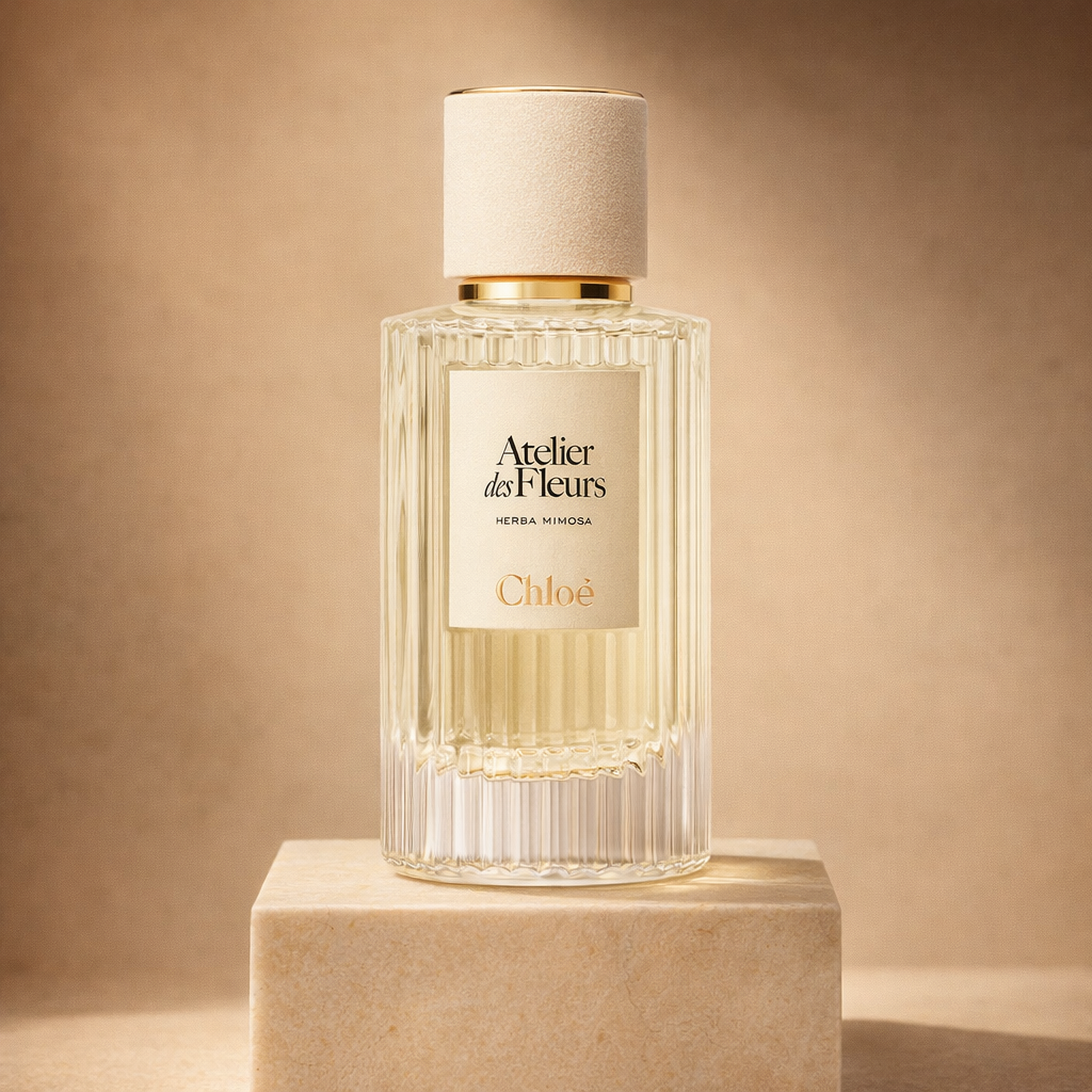 Chloe Atelier Des Fleurs Herba Mimosa EDP upright pedestal gallery showcase