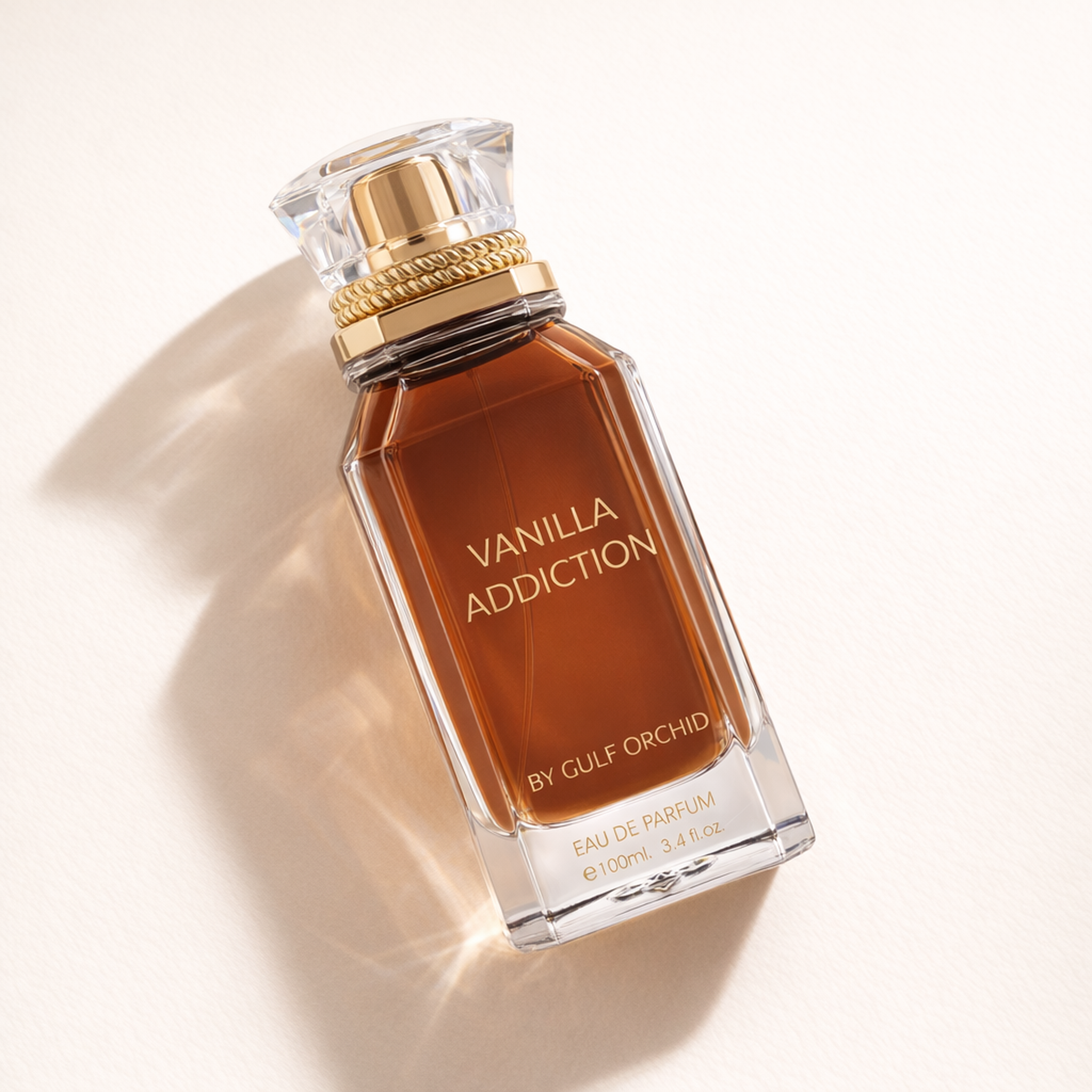 Gulf Orchid Vanilla Addiction EDP angled still-life gallery showcase