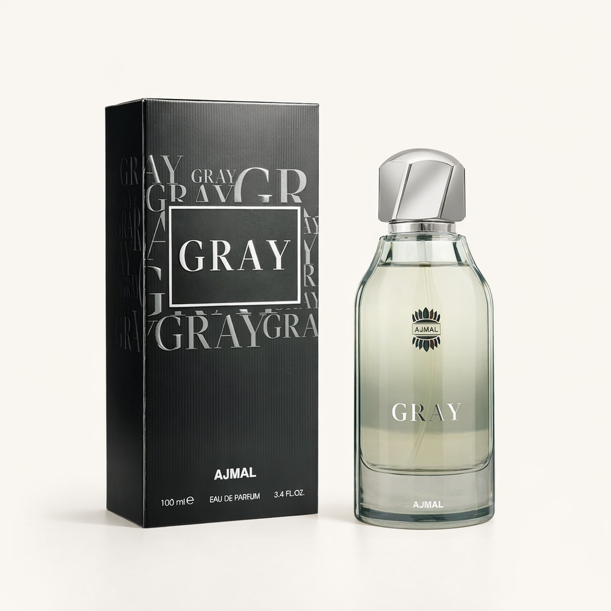 Ajmal Gray EDP For Men packaging image