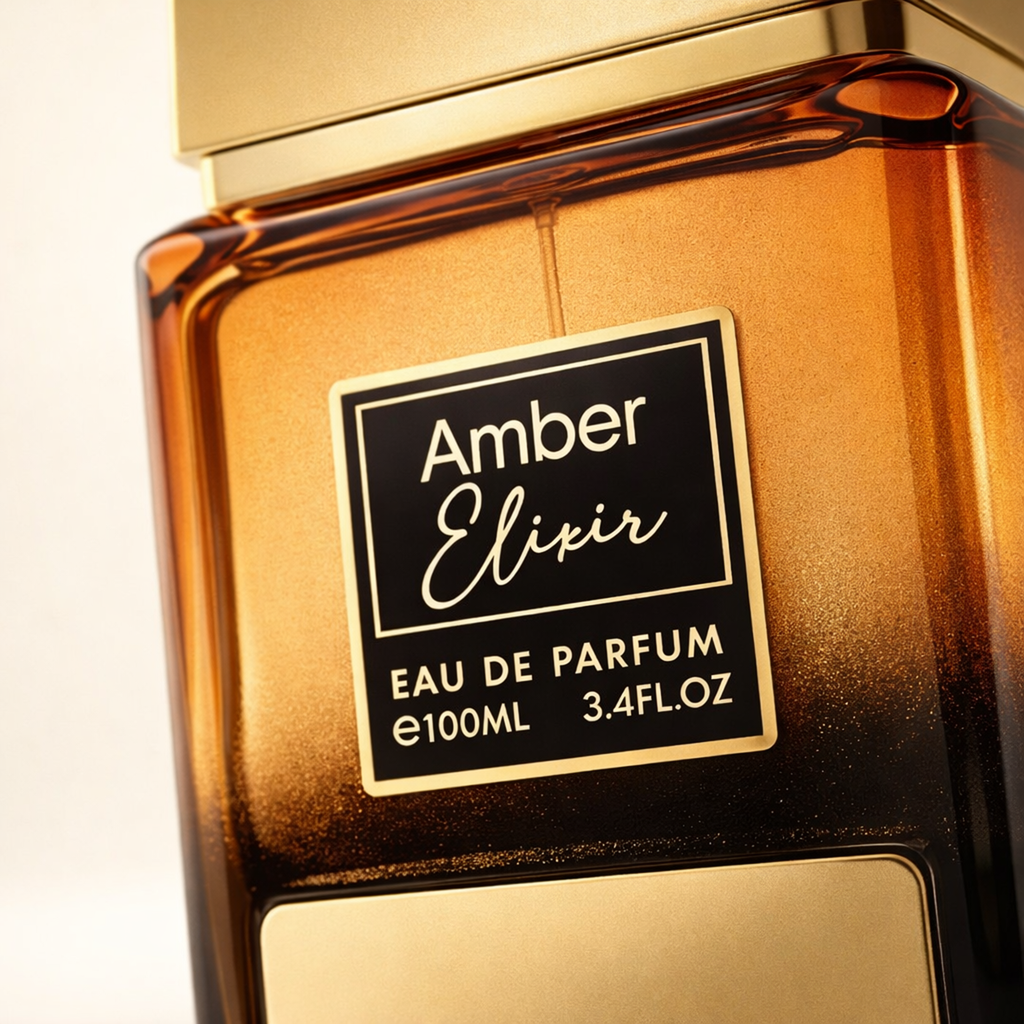 Flavia Dominent Coll. Amber Elixir EDP macro label detail gallery showcase