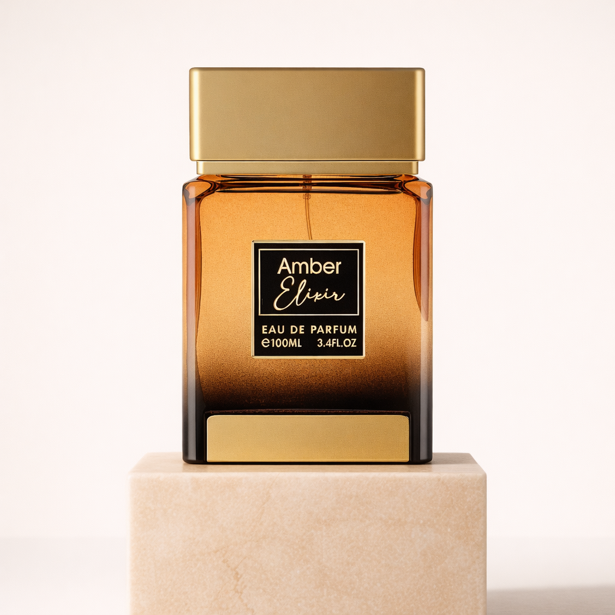Flavia Dominent Coll. Amber Elixir EDP upright pedestal gallery showcase