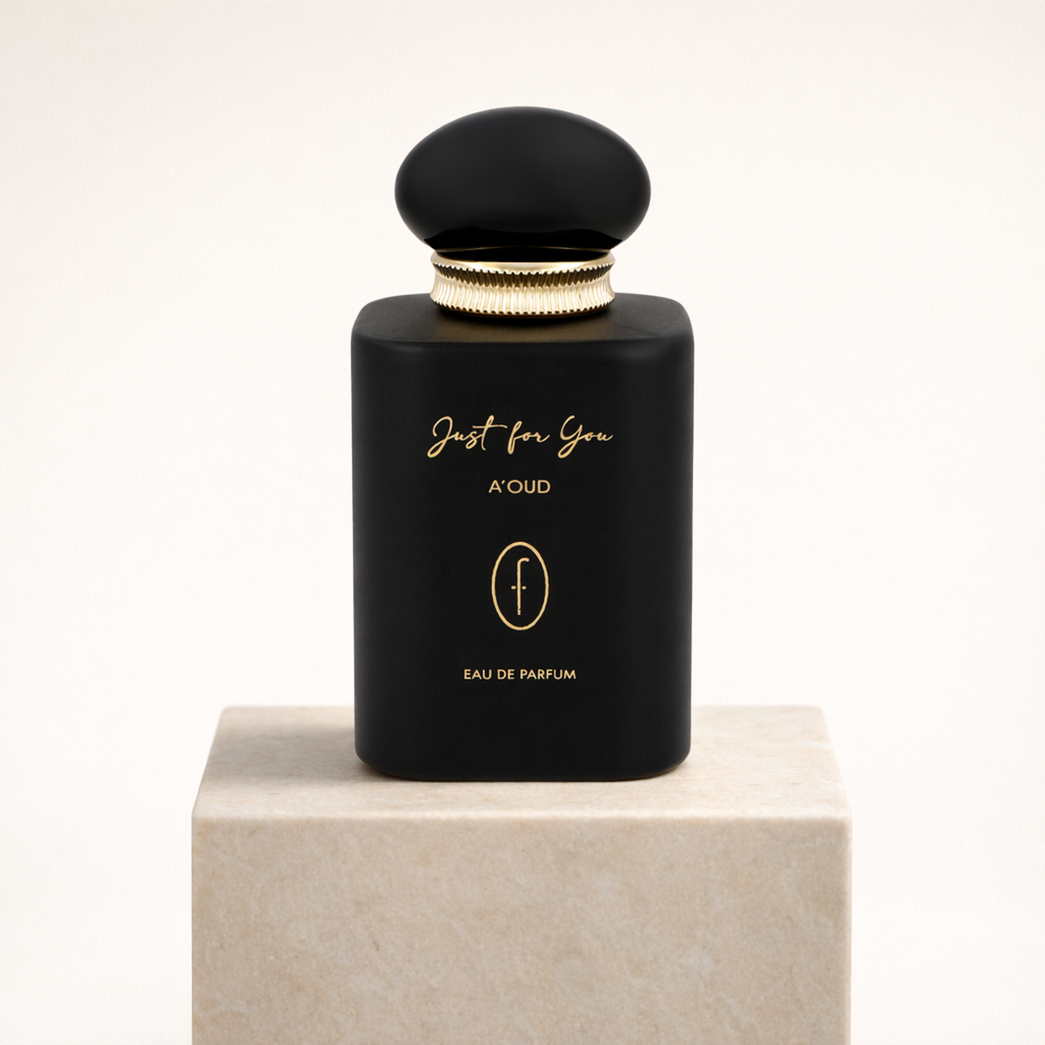 Flavia Just for You Aoud EDP upright pedestal gallery showcase