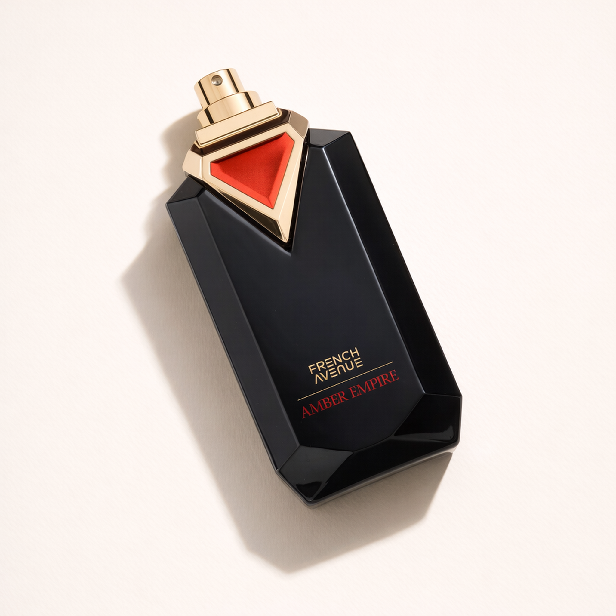 French Avenue Amber Empire Extrait de Parfum For Men angled still-life gallery showcase