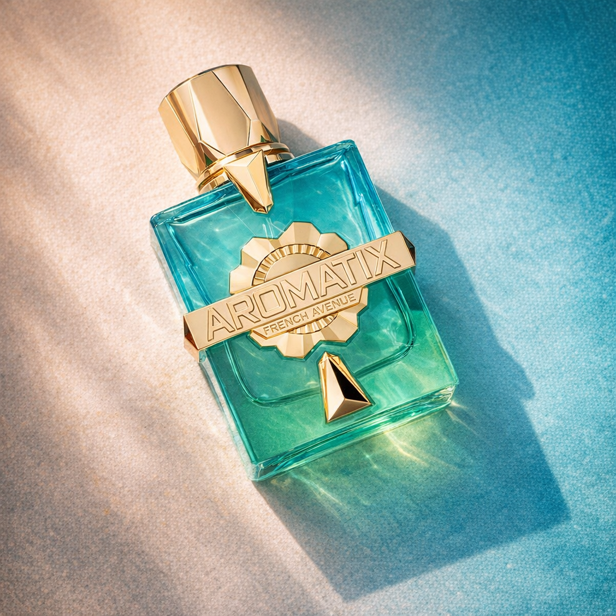 French Avenue Aromatix Sun Kissed Extrait Parfum angled still-life gallery showcase
