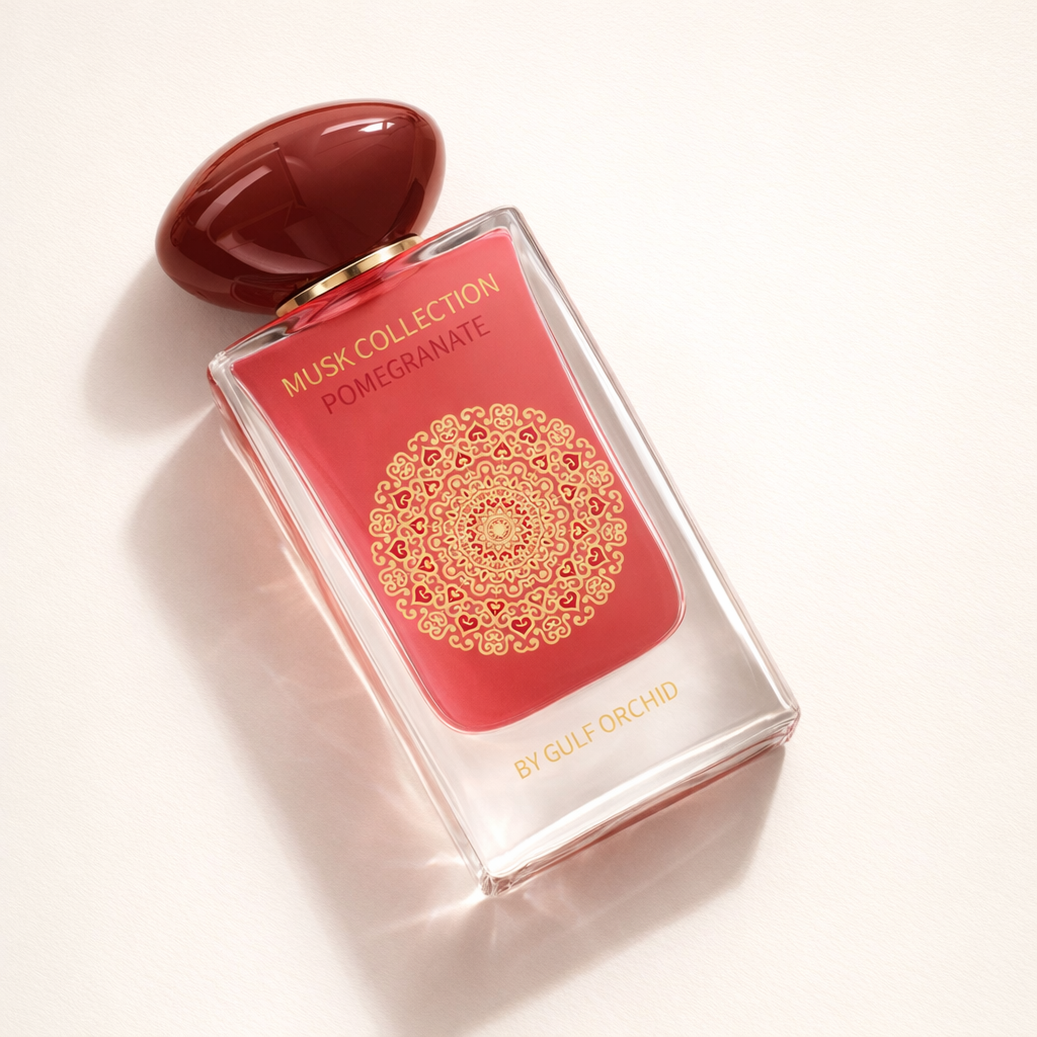 Gulf Orchid Pomegranate EDP angled still-life gallery showcase