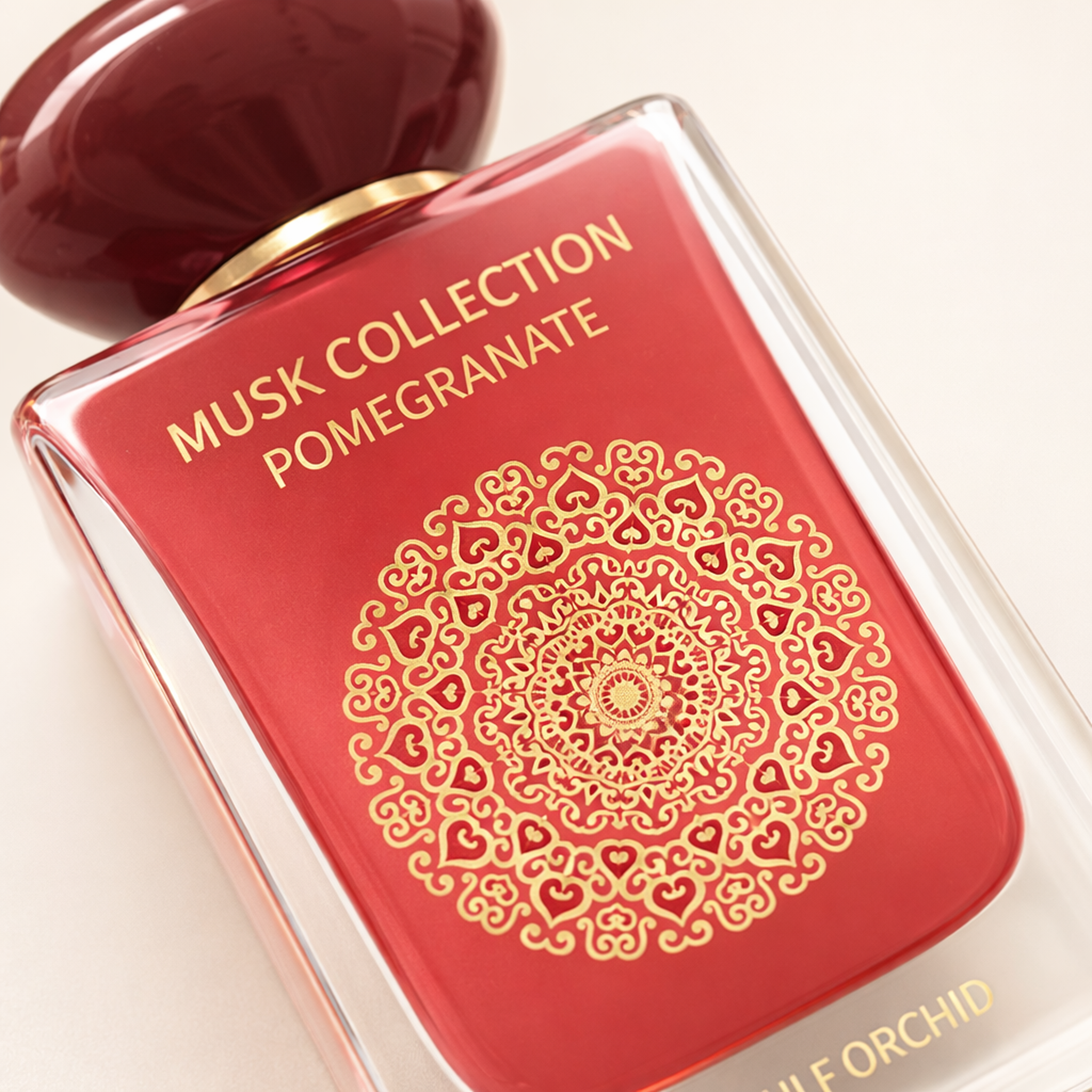 Gulf Orchid Pomegranate EDP macro label detail gallery showcase