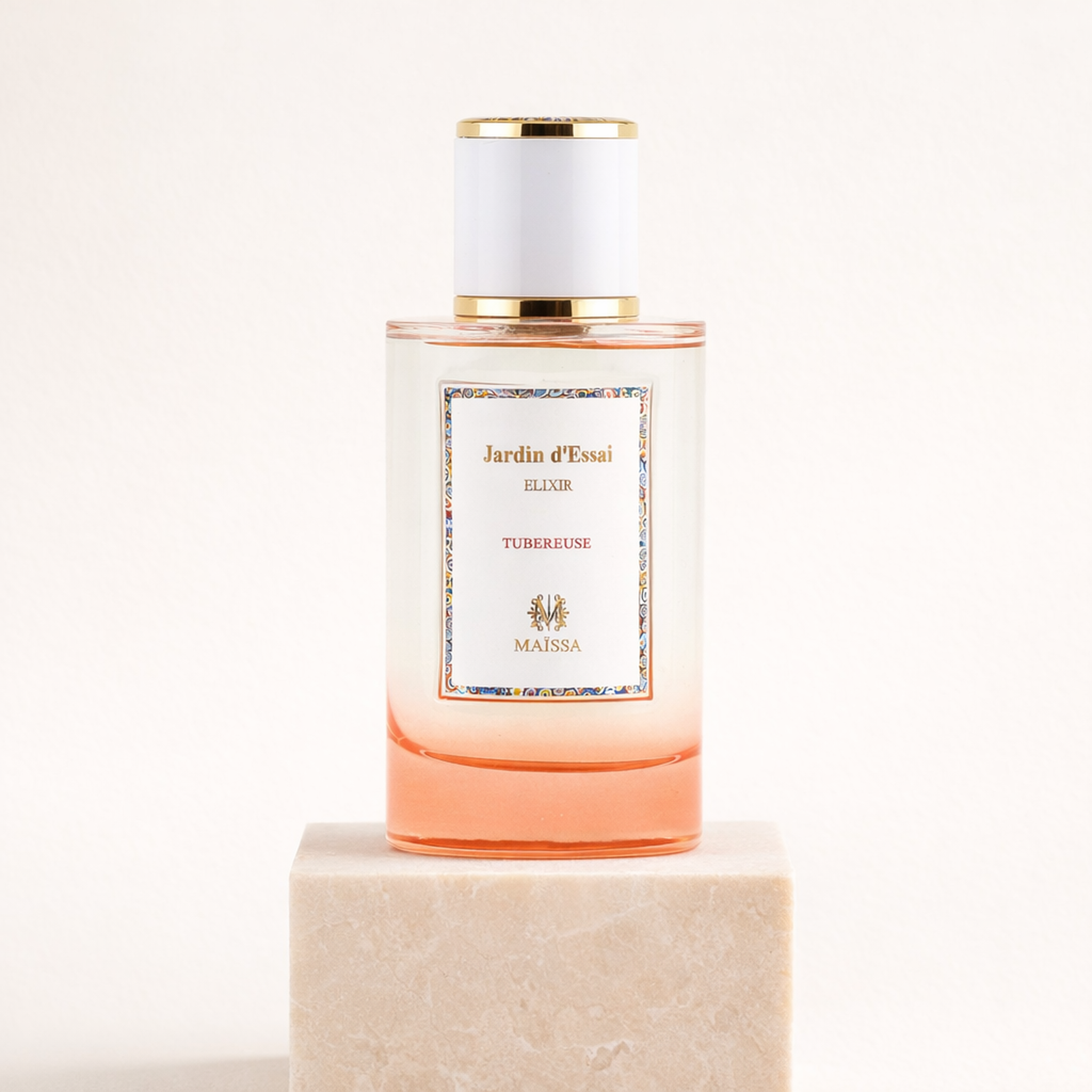 Maissa Jardin D'Essai Elixir EDP upright pedestal gallery showcase