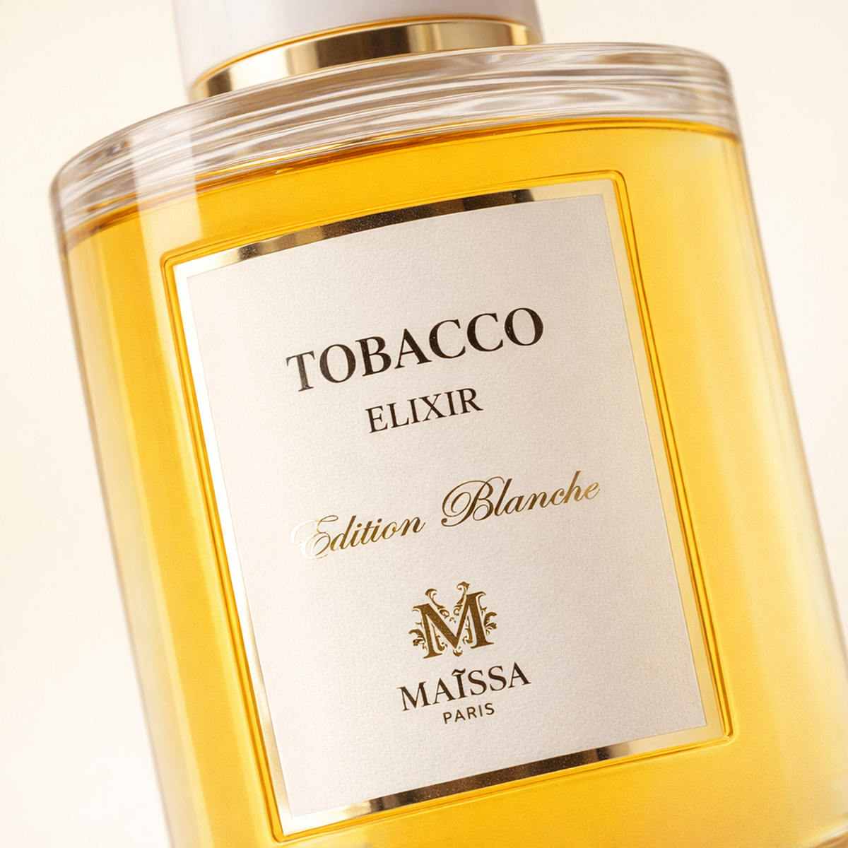 Maissa Tobacco Elixir EDP macro label detail gallery showcase