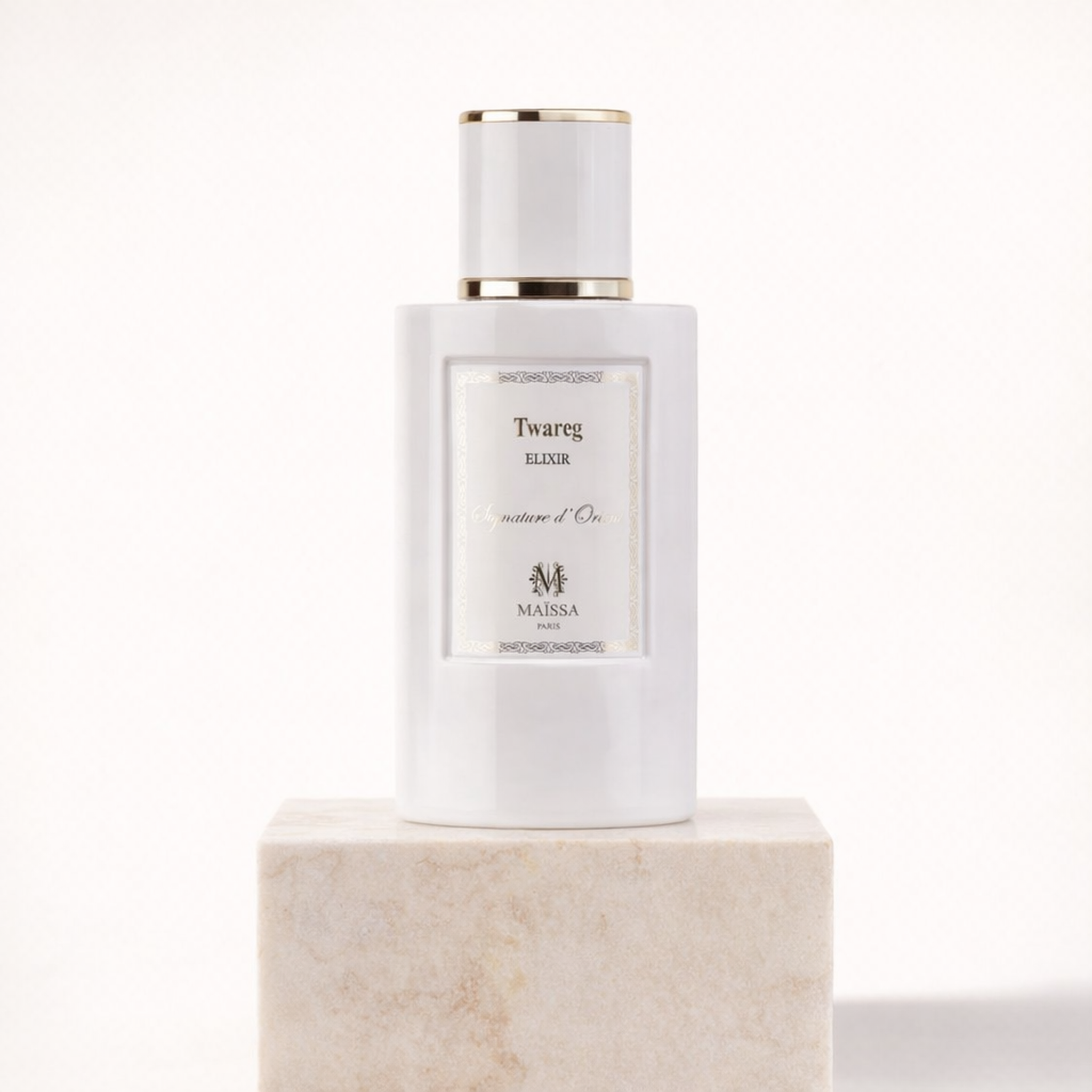 Maissa Twareg Elixir EDP upright pedestal gallery showcase