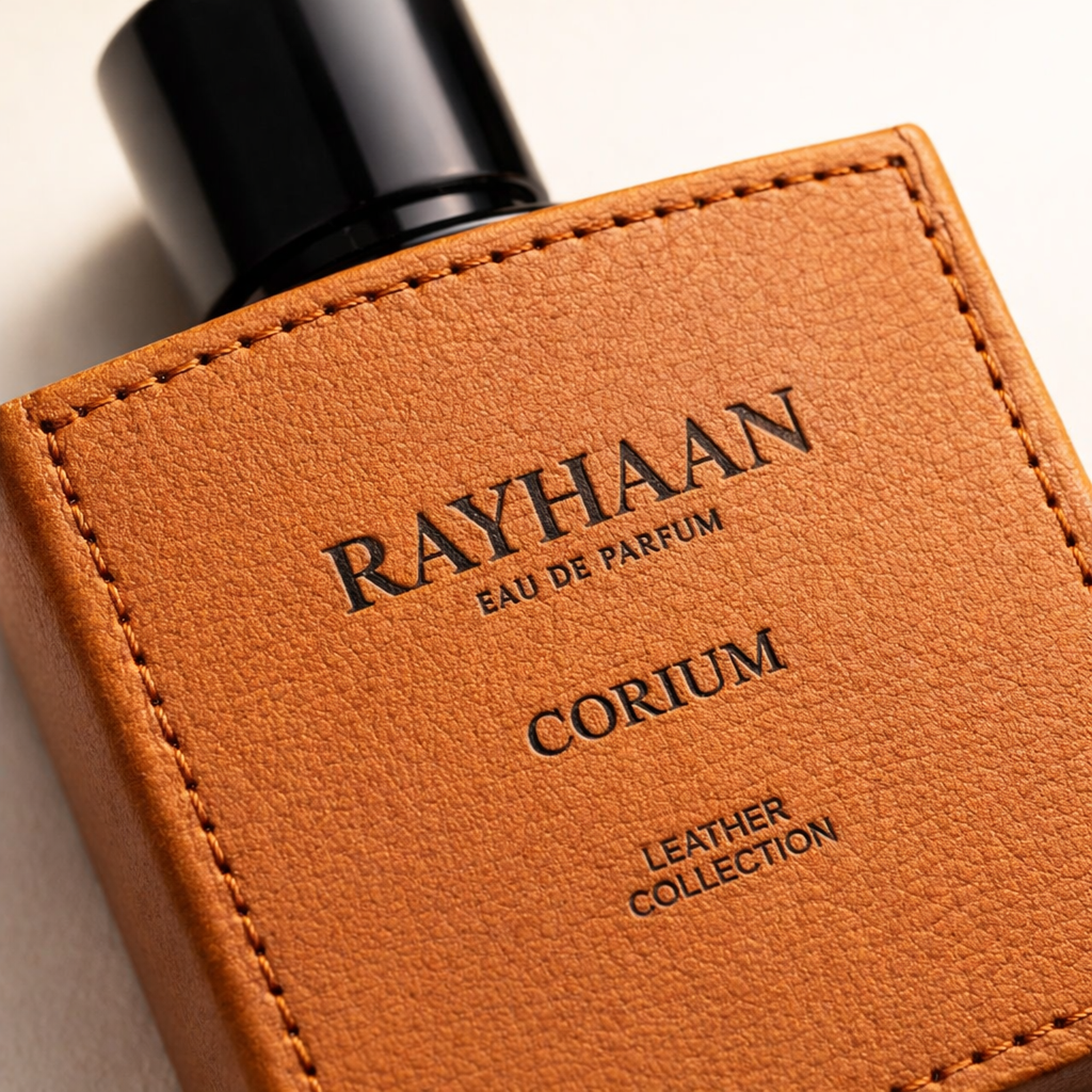 Rayhaan Corium EDP For Men macro label detail gallery showcase