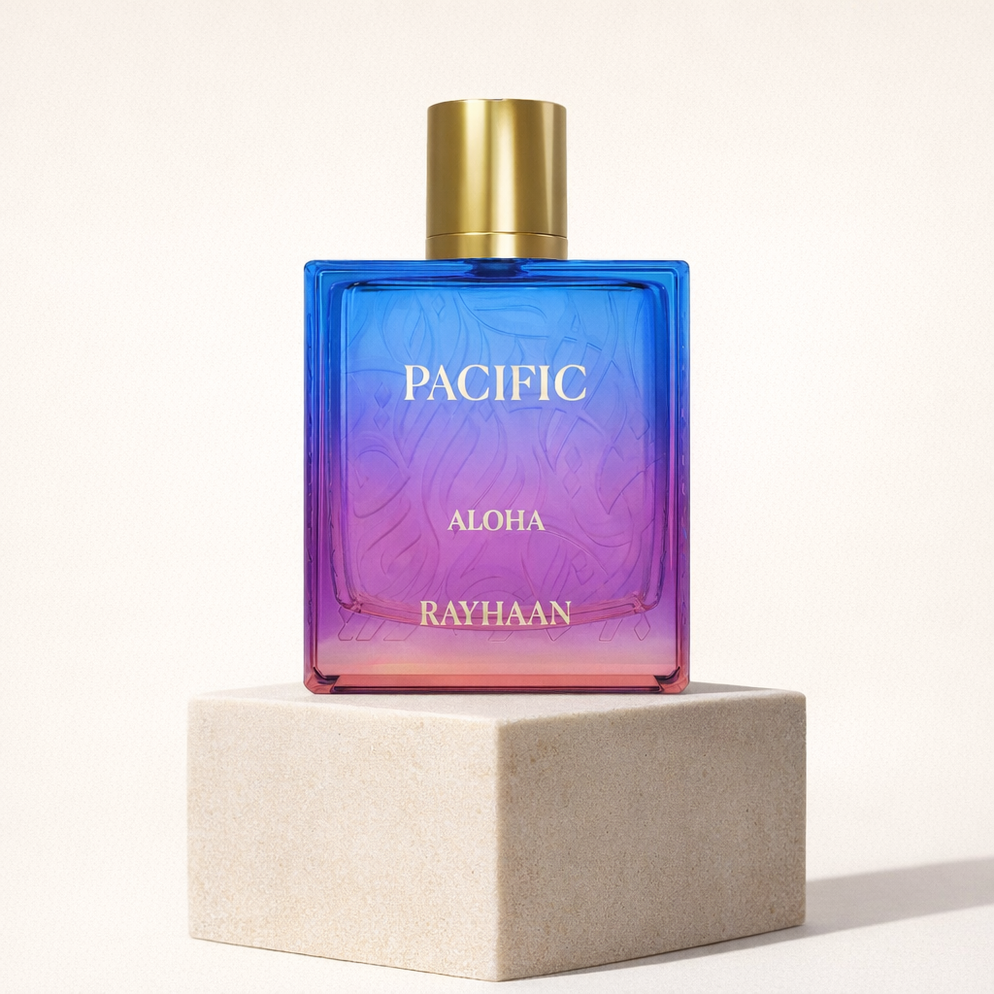 Rayhaan Pacific Aloha EDP upright pedestal gallery showcase