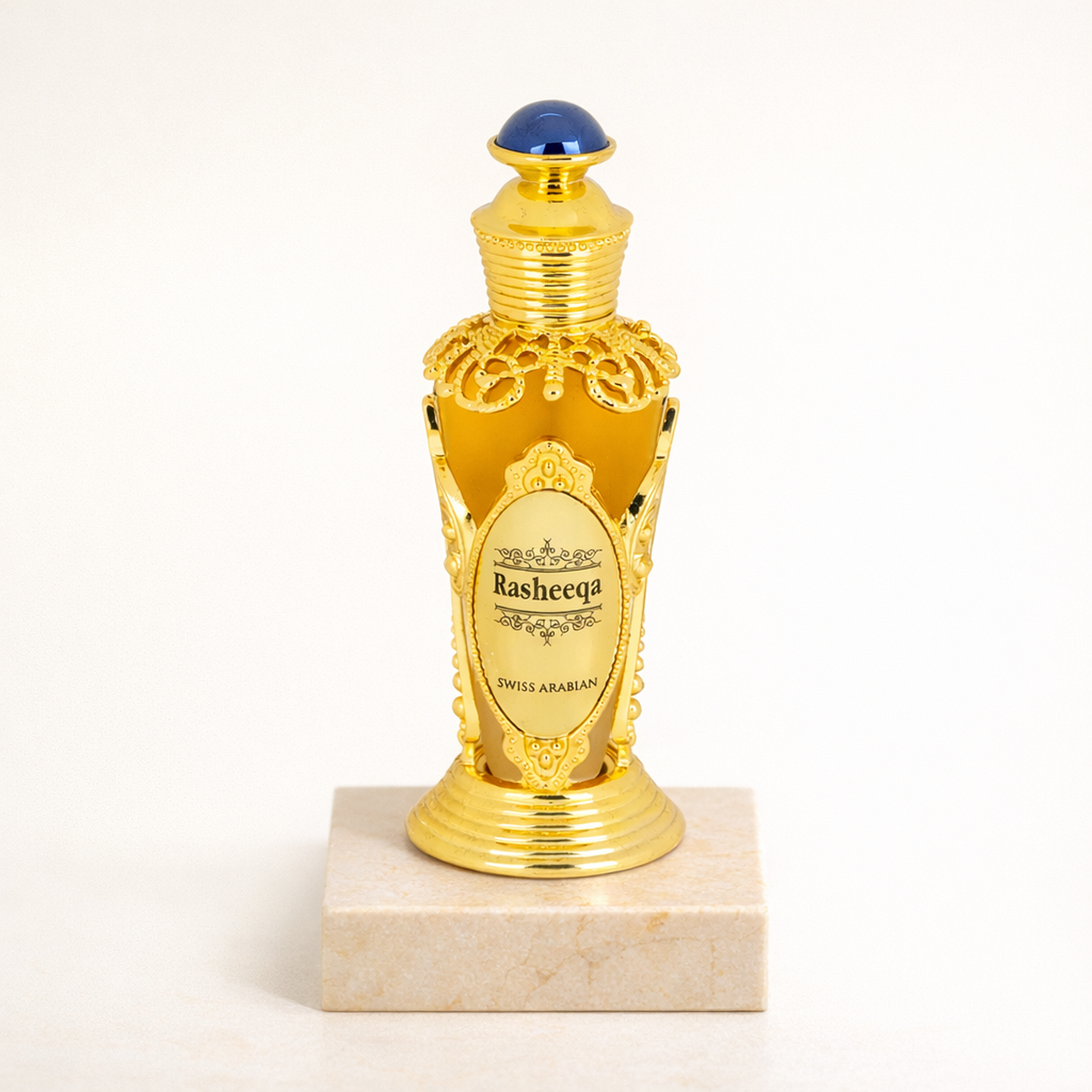 Swiss Arabian Rasheeqa EDP upright pedestal gallery showcase