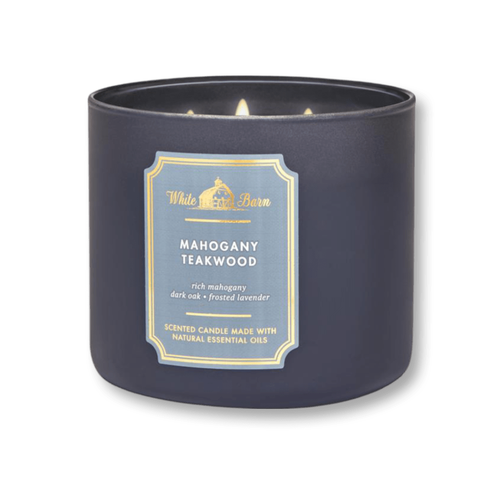 Shop Bath Body Works White Barn Mahogany Teakwood Scented Candle