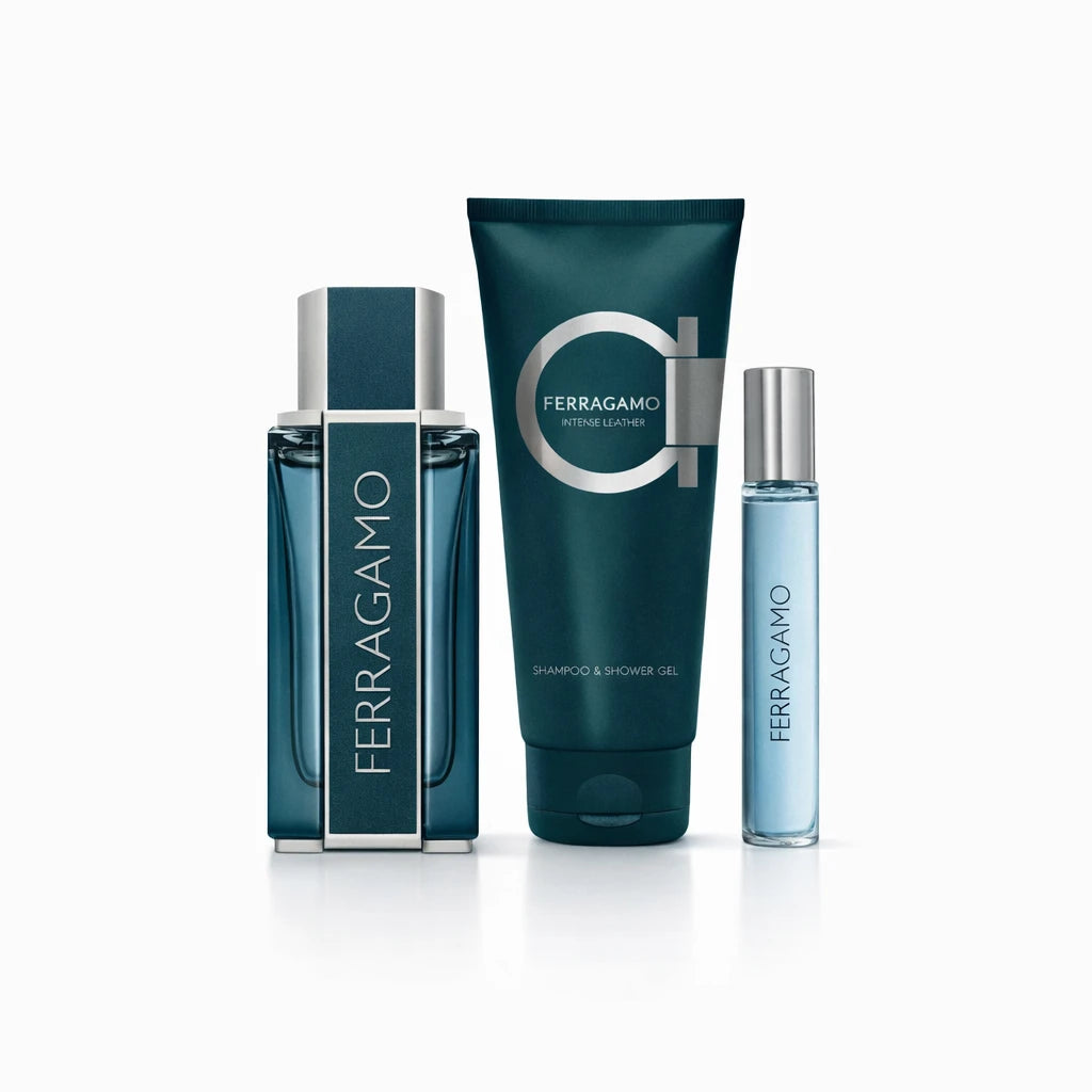 Salvatore Ferragamo Ferragamo Intense Leather EDP Gift Set for Him OpenAI studio hero