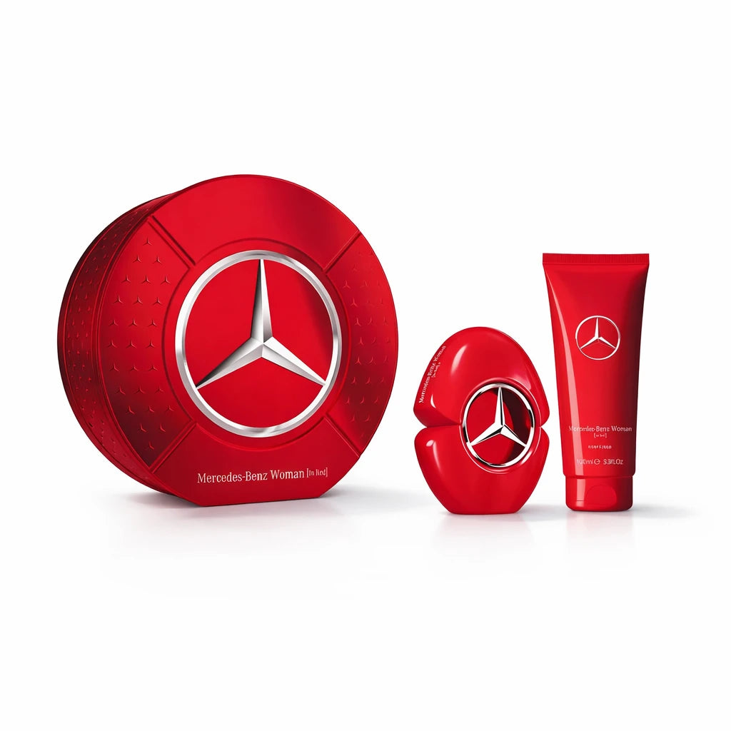 Mercedes Benz Woman in Red EDP Body Lotion Gift Set OpenAI studio hero