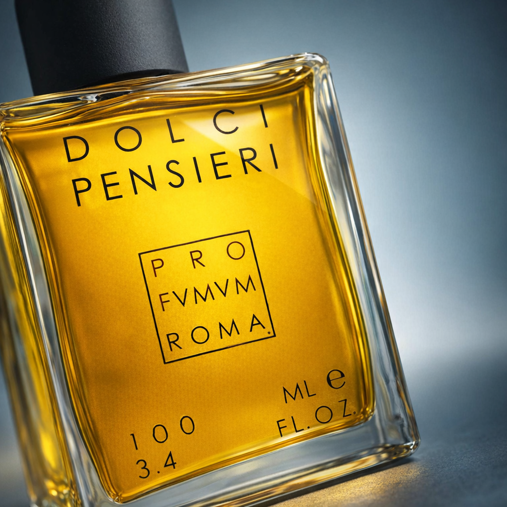 Profumum Roma Dolci Pensieri Parfum macro label detail gallery showcase