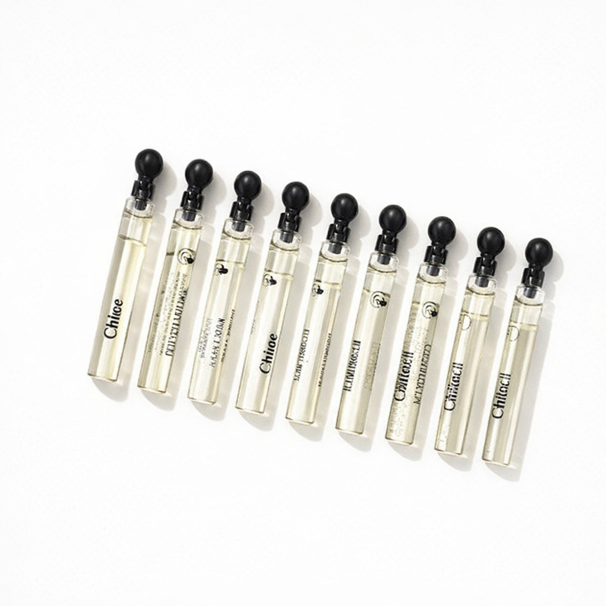 Chloe Atelier Des Fleurs EDP Tuberose Lazuli Discovery Gift Set loose black-capped vial row gift set gallery image