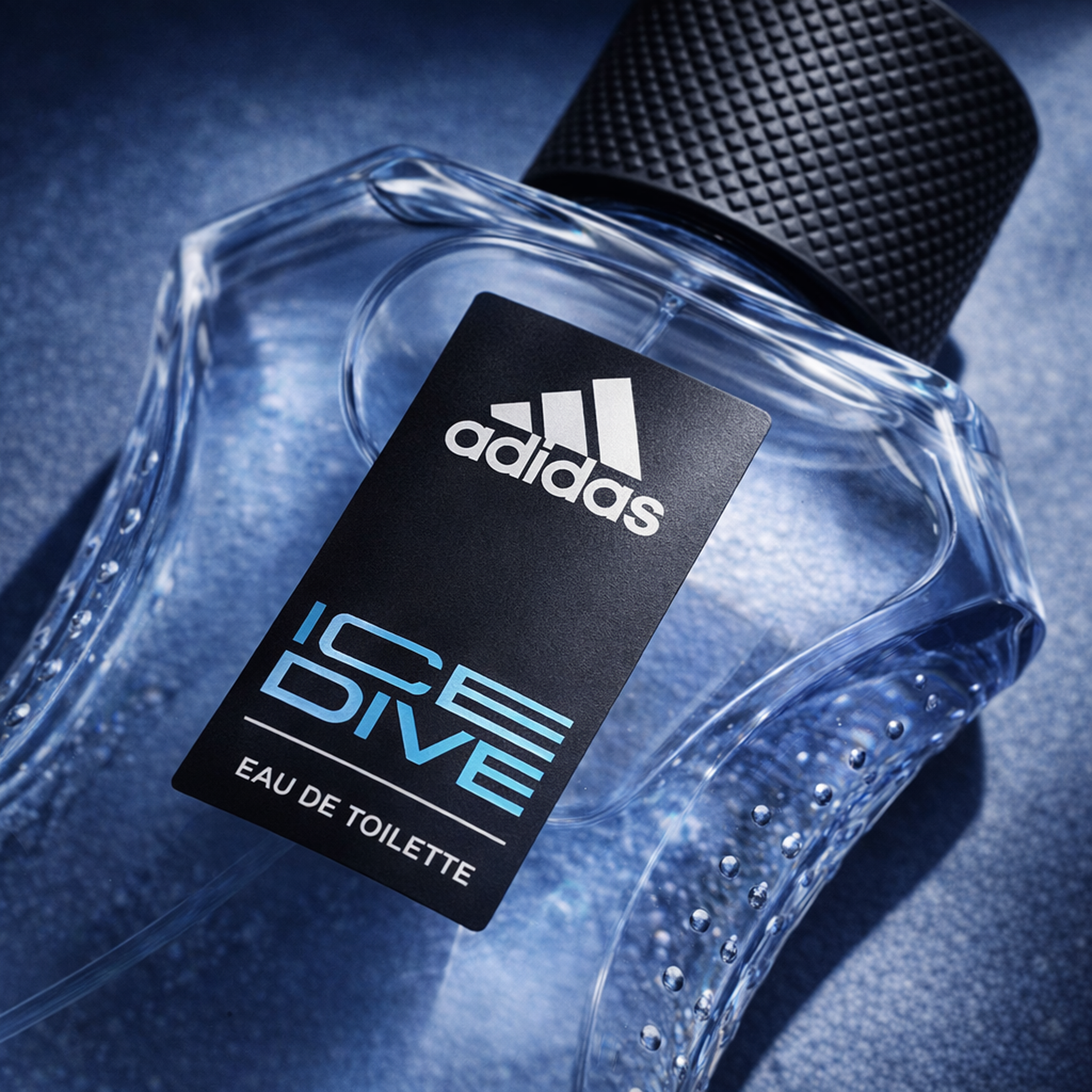 Adidas Ice Dive EDT for Men macro label detail gallery showcase