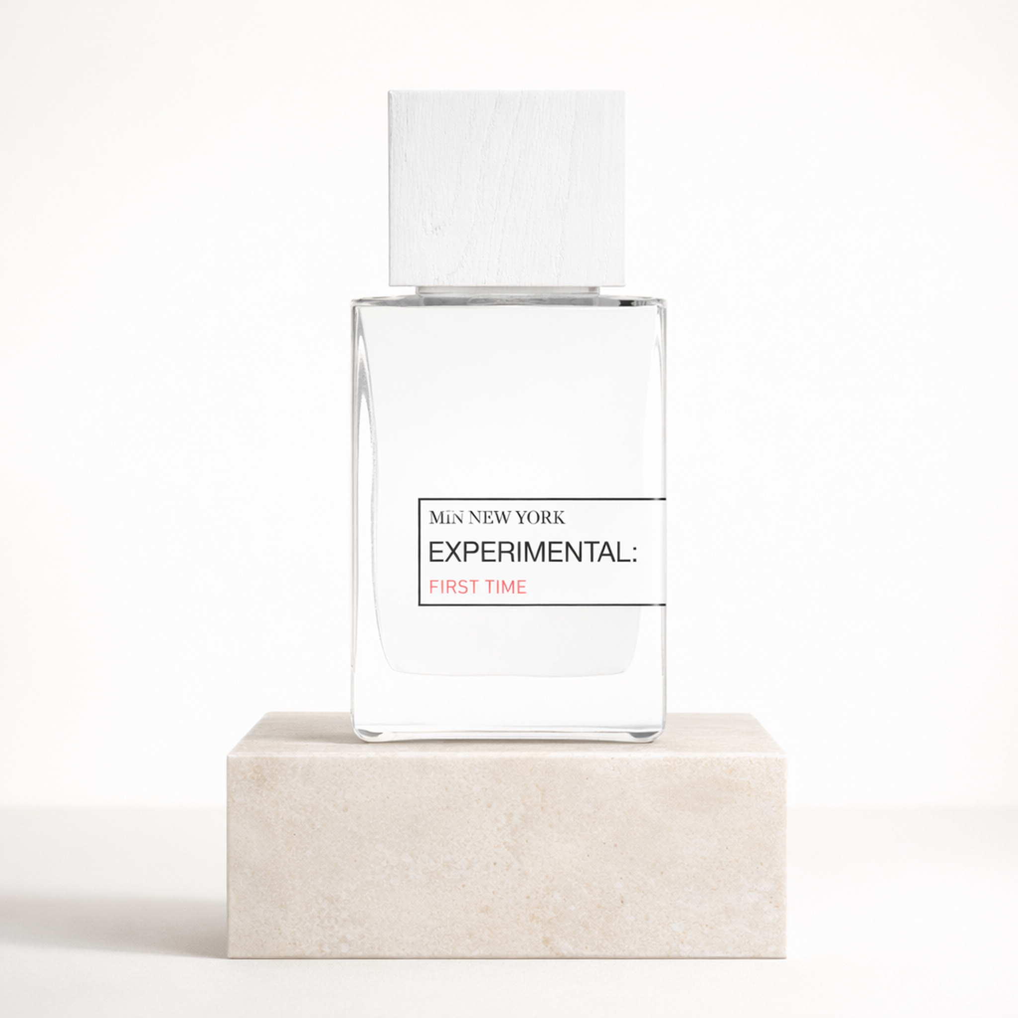 Min New York Experimental First Time EDP upright pedestal gallery showcase