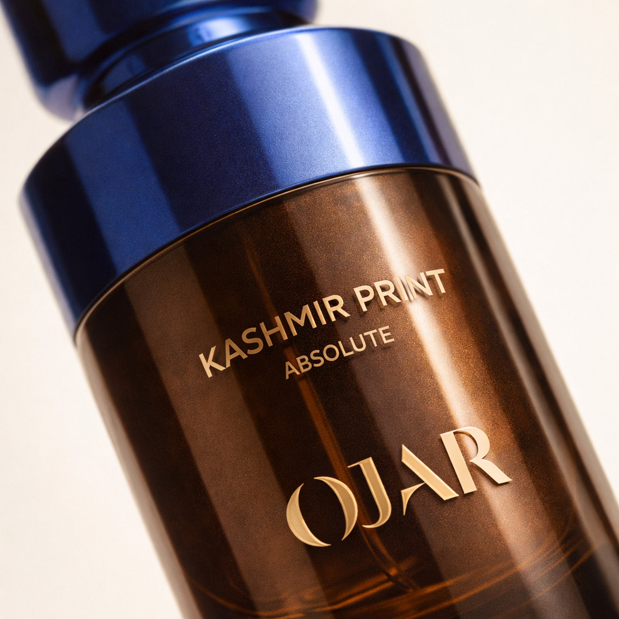 Ojar Kashmir Print Absolute Alcohol Free Perfume Oil macro label detail gallery showcase