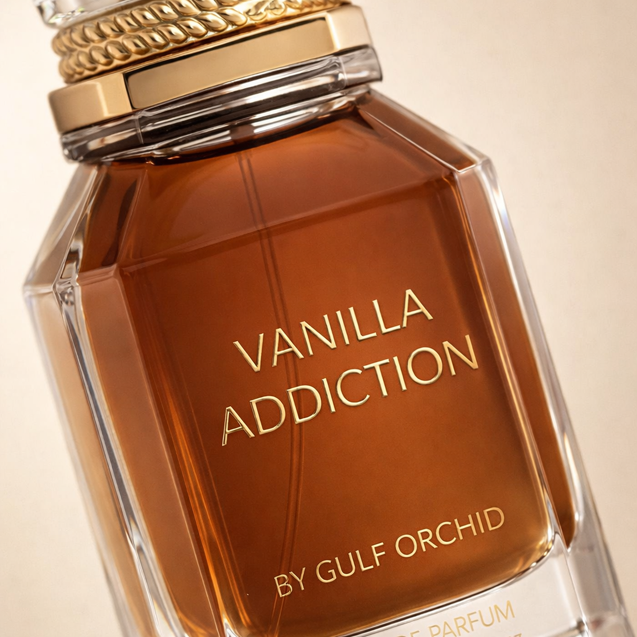 Gulf Orchid Vanilla Addiction EDP macro label detail gallery showcase