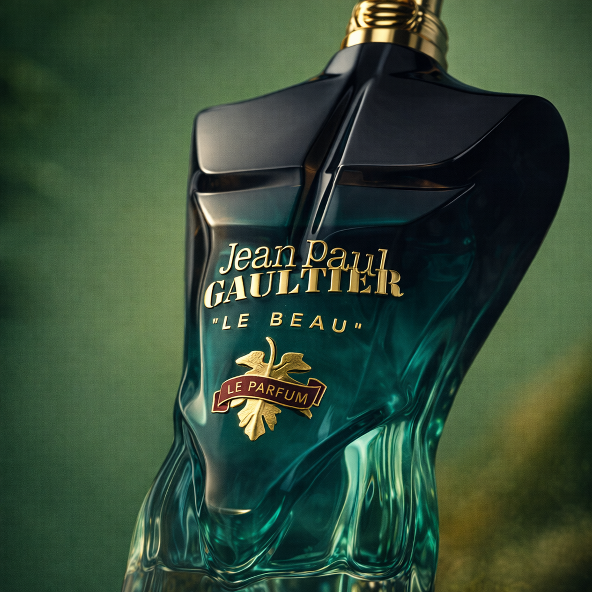 Jean Paul Gaultier Le Beau Le Parfum Intense EDP macro label detail gallery showcase