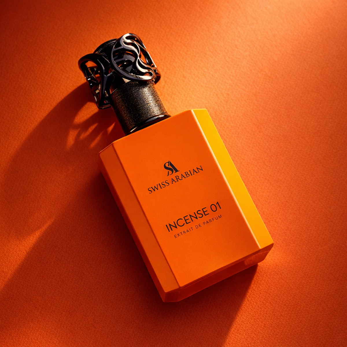 Swiss Arabian Incense 01 Extrait Parfum angled still-life gallery showcase
