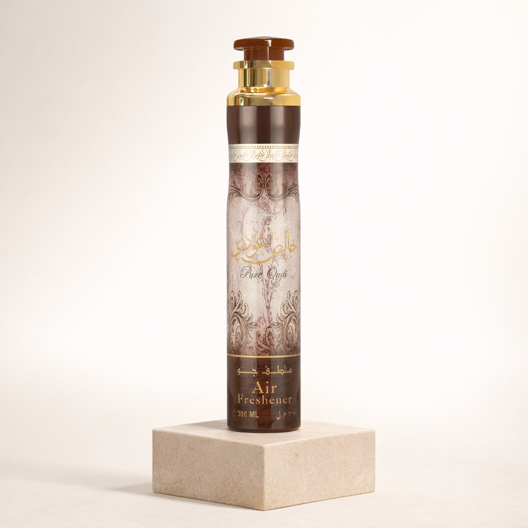 Lattafa Pure Oudi Air Freshener upright pedestal gallery showcase