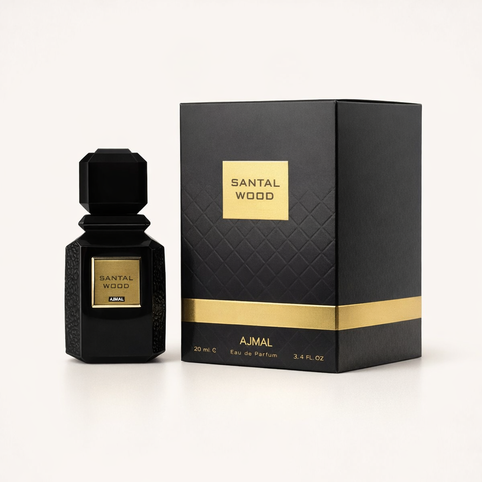 Ajmal Amber Wood EDP packaging image