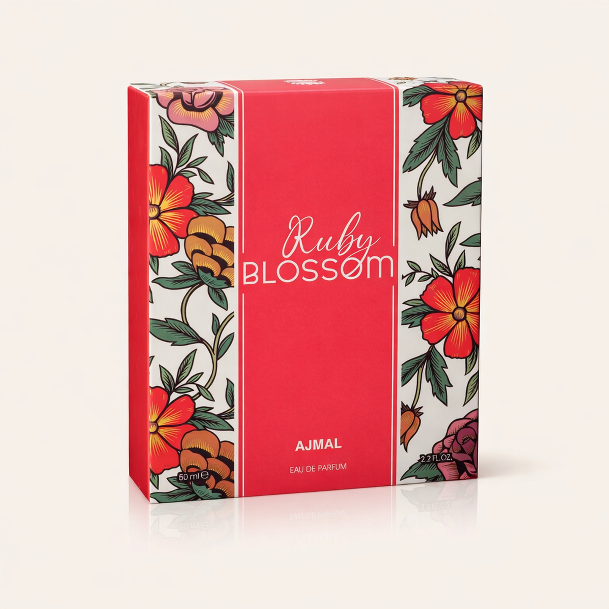 Ajmal Ruby Blossom EDP packaging image