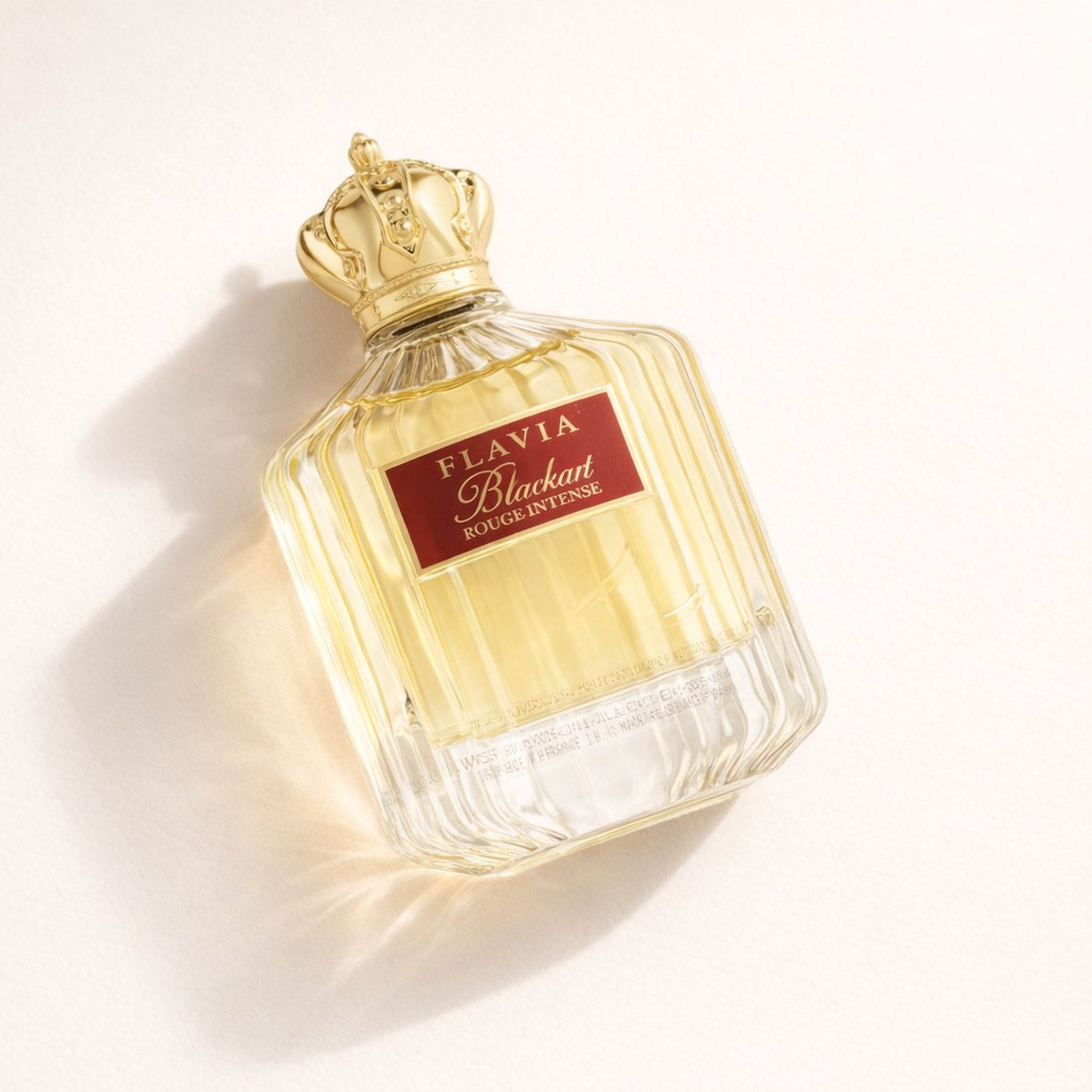 Flavia Blackart Rouge Intense EDP angled still-life gallery showcase