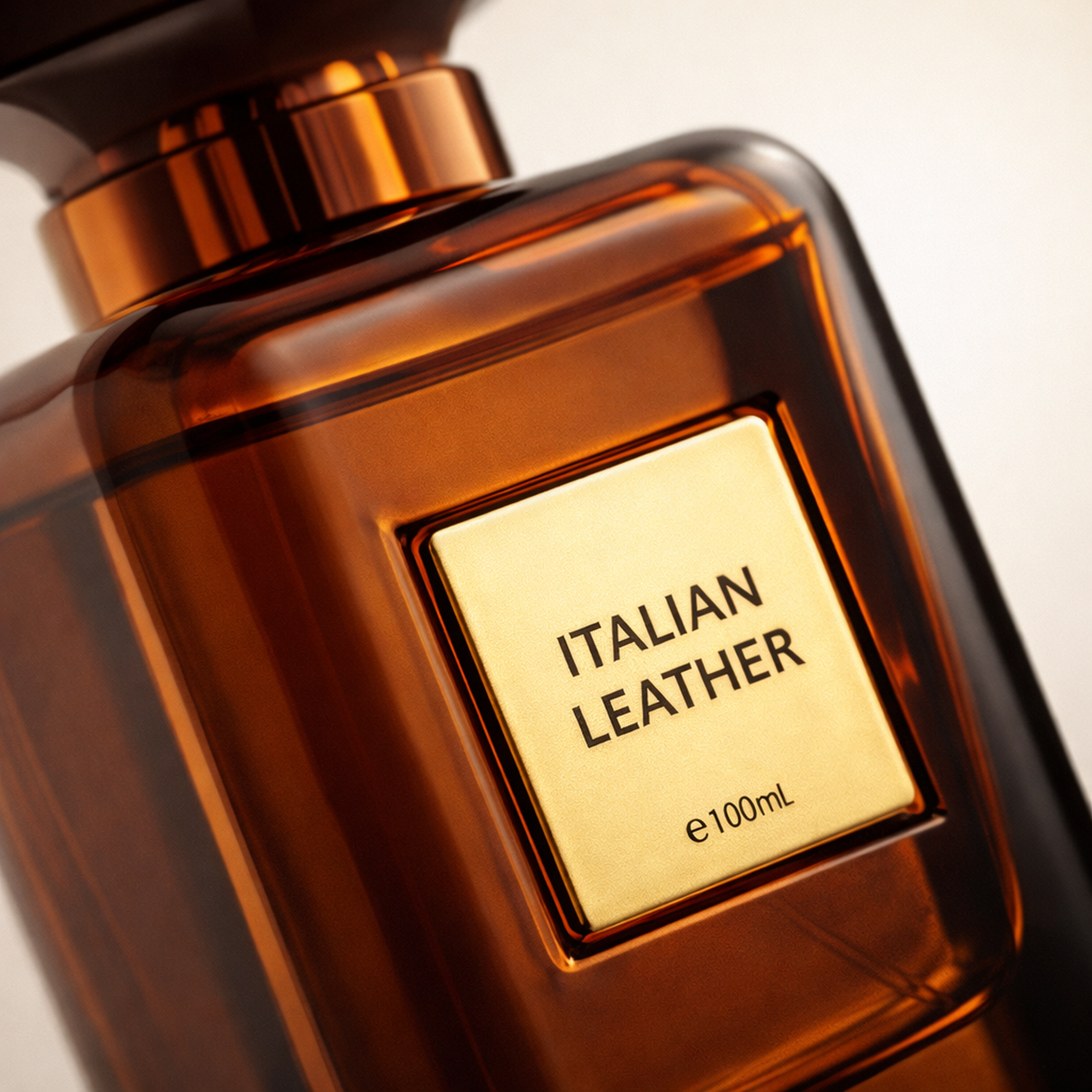 Flavia Italian Leather EDP macro label detail gallery showcase
