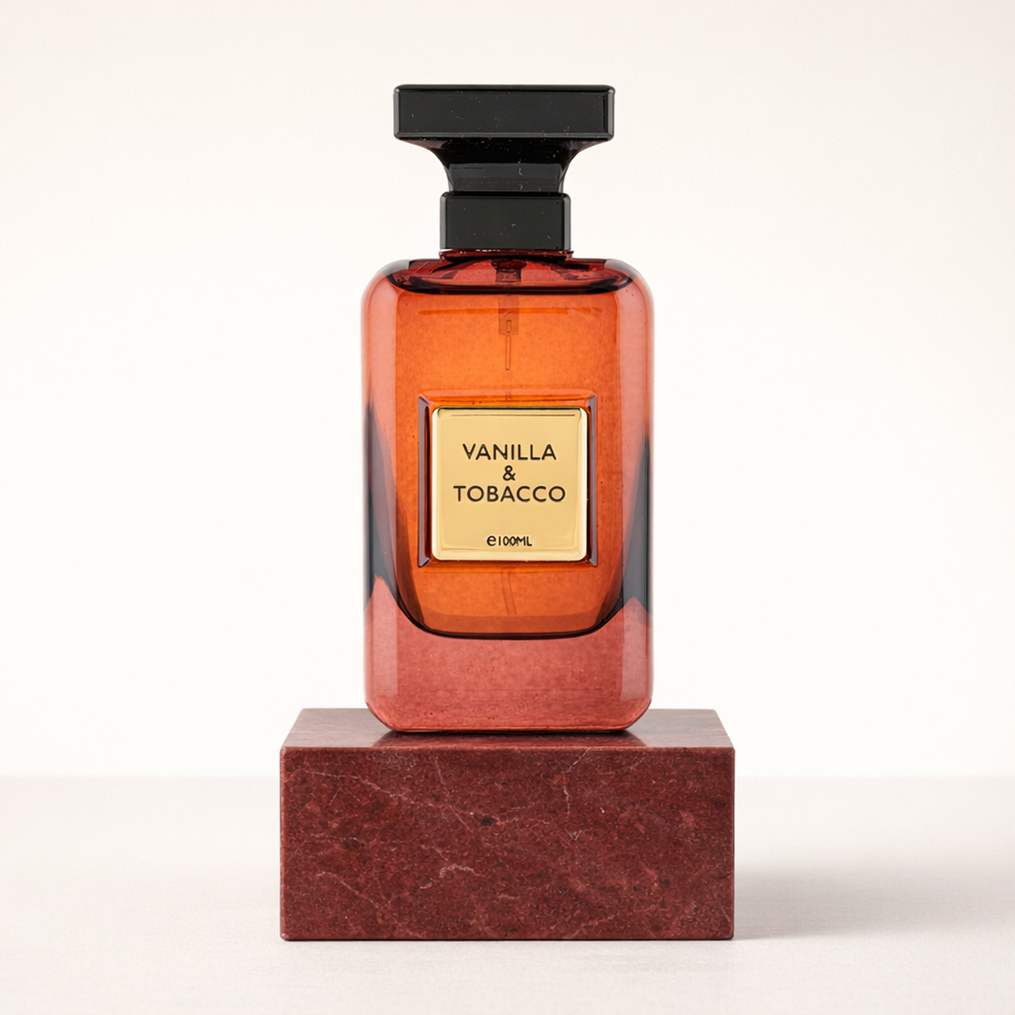 Flavia Vanilla & Tobacco EDP upright pedestal gallery showcase