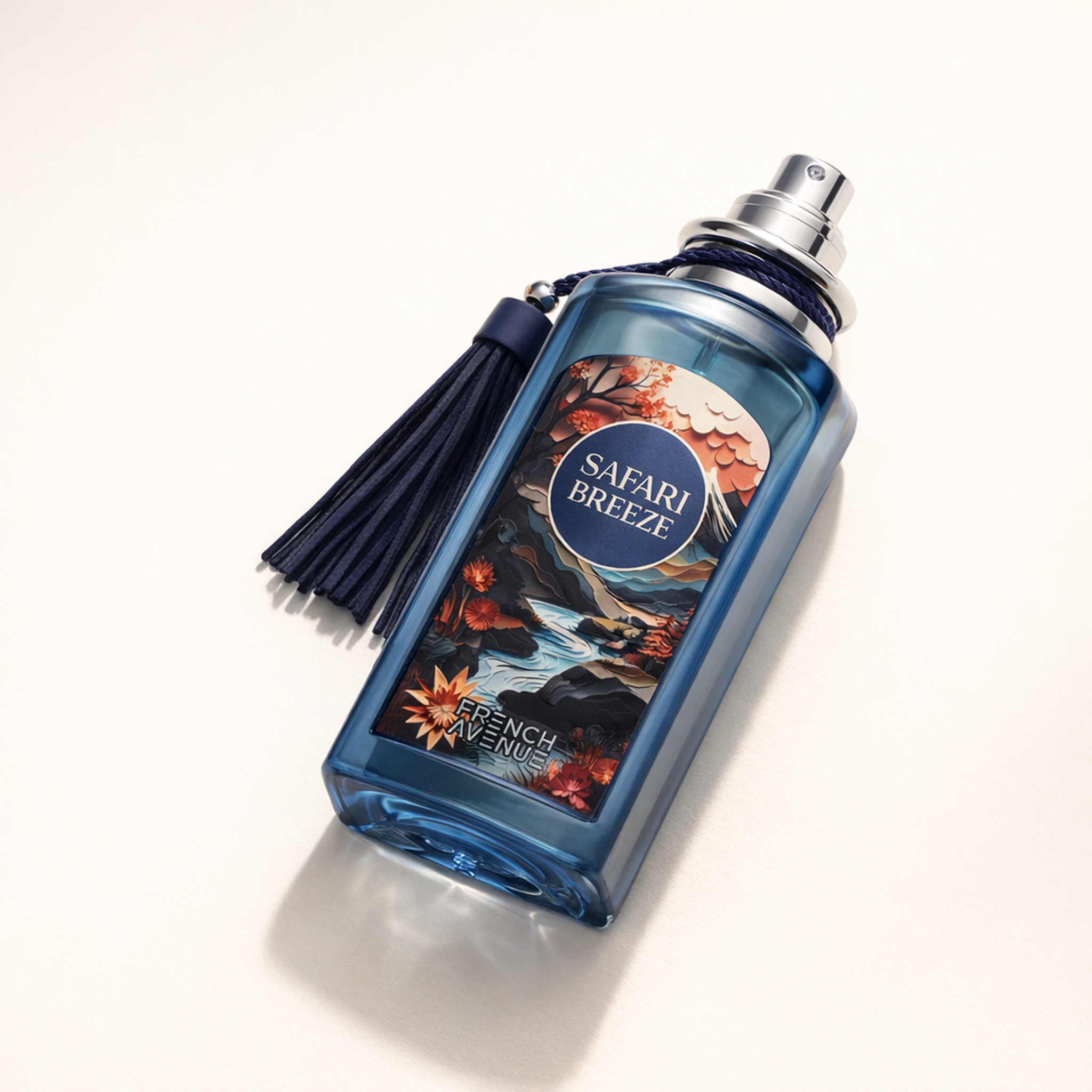 French Avenue Safari Breeze Extrait Parfum angled still-life gallery showcase