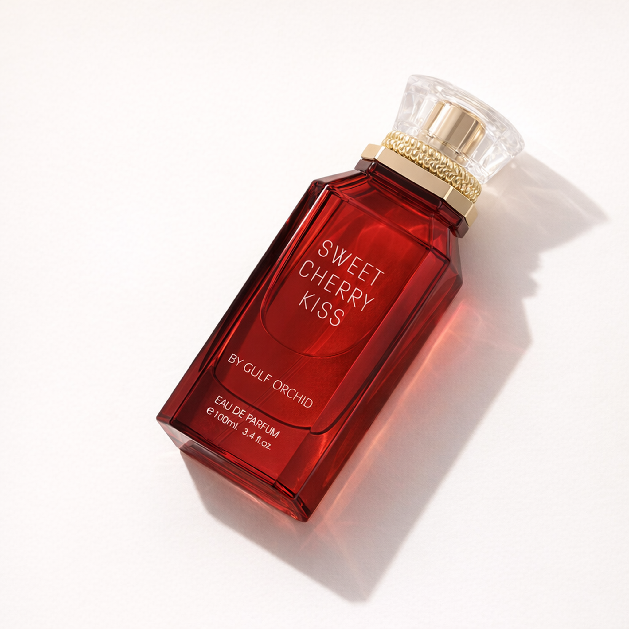 Gulf Orchid Sweet Cherry Kiss EDP angled still-life gallery showcase