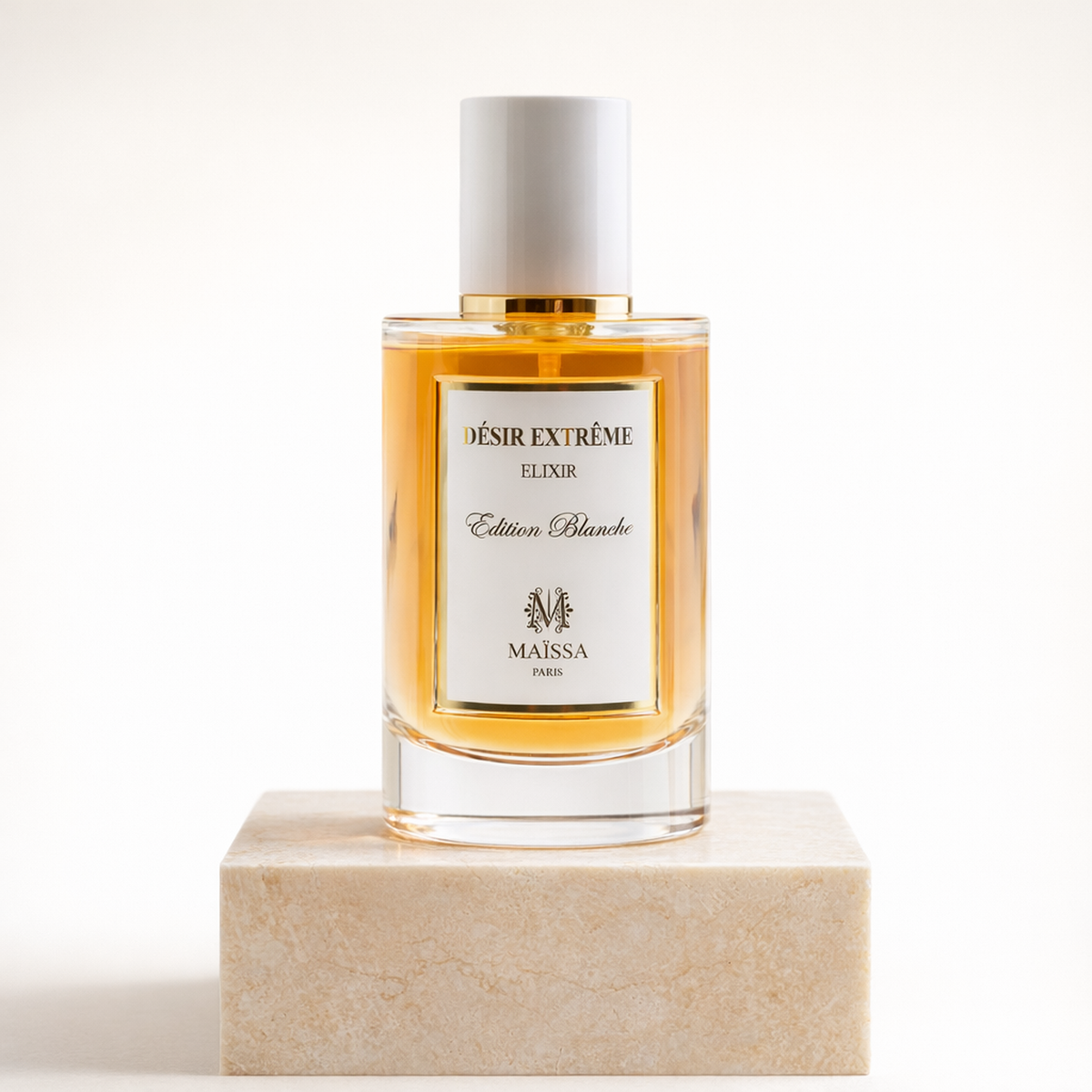 Maissa Desir Extreme Elixir EDP upright pedestal gallery showcase