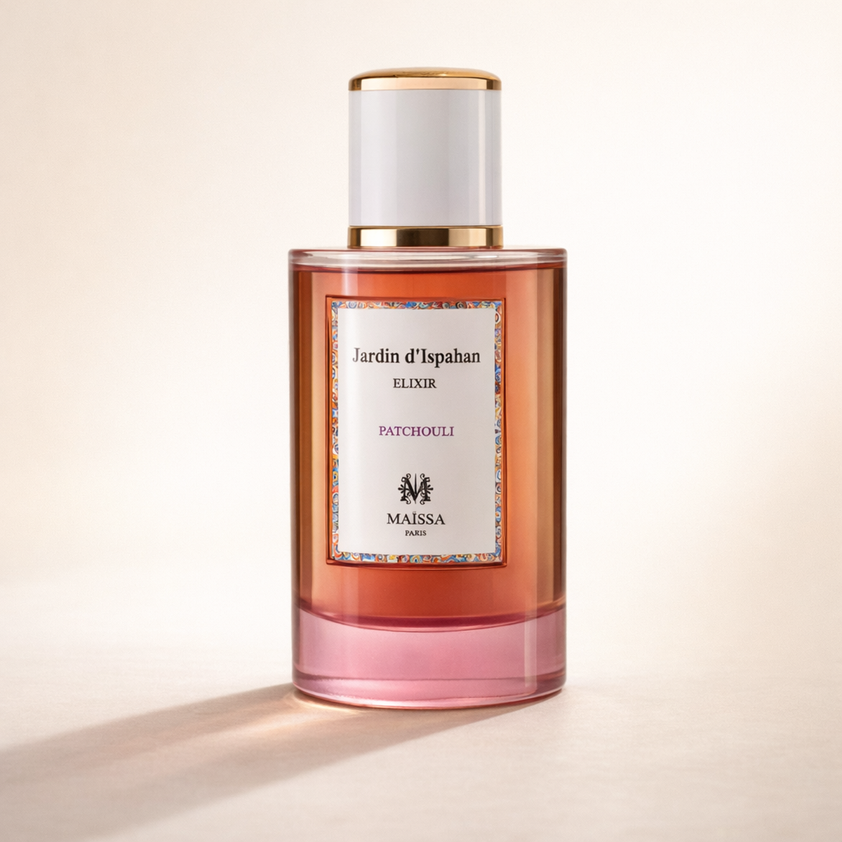 Maissa Jardin D'Ispahan Patchouli EDP low three-quarter hero gallery showcase