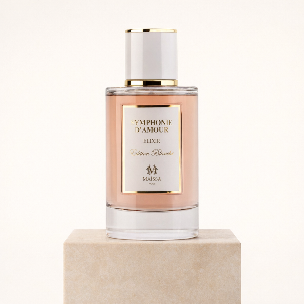 Maissa Symphonie Elixir EDP upright pedestal gallery showcase