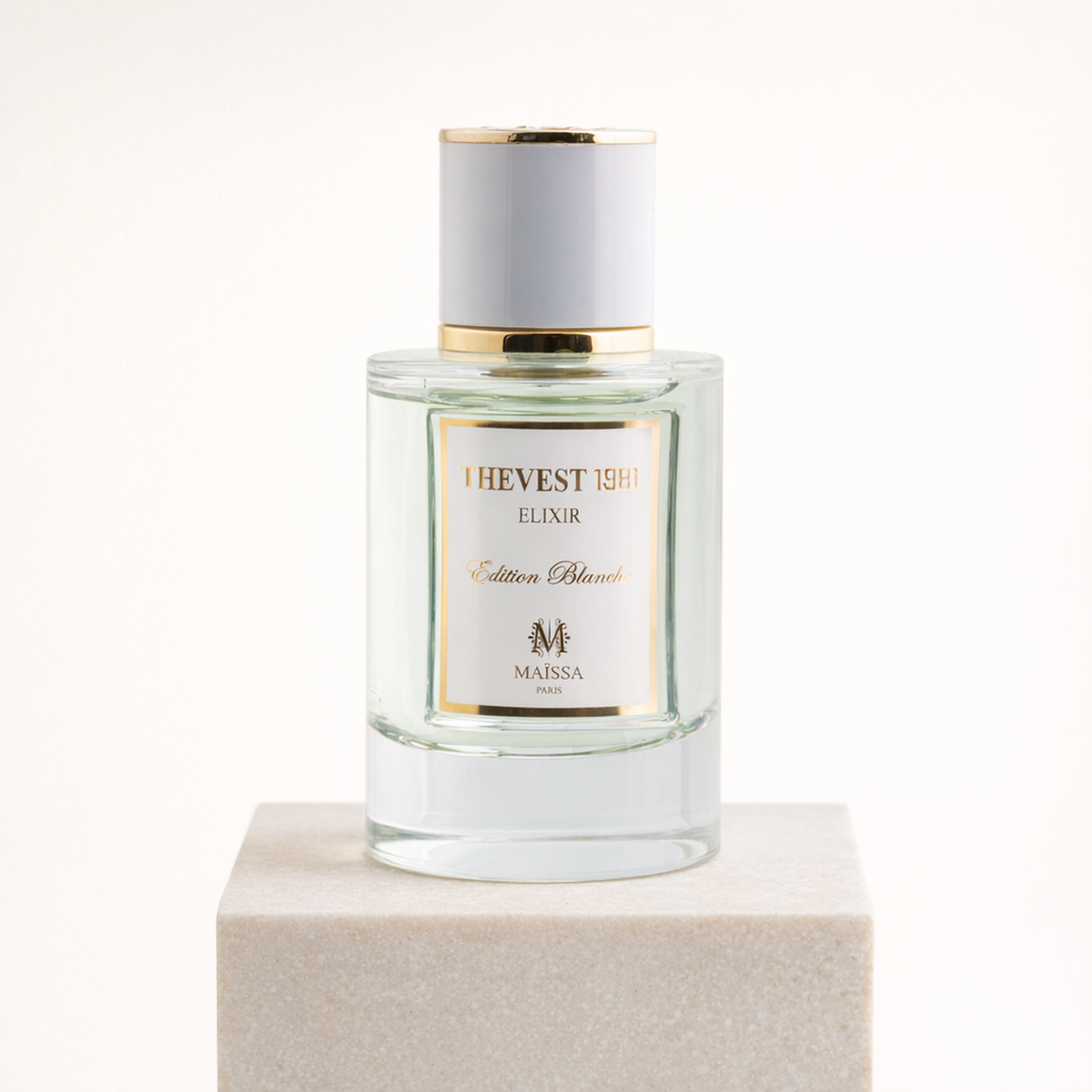 Maissa Thevest 1981 Elixir EDP upright pedestal gallery showcase
