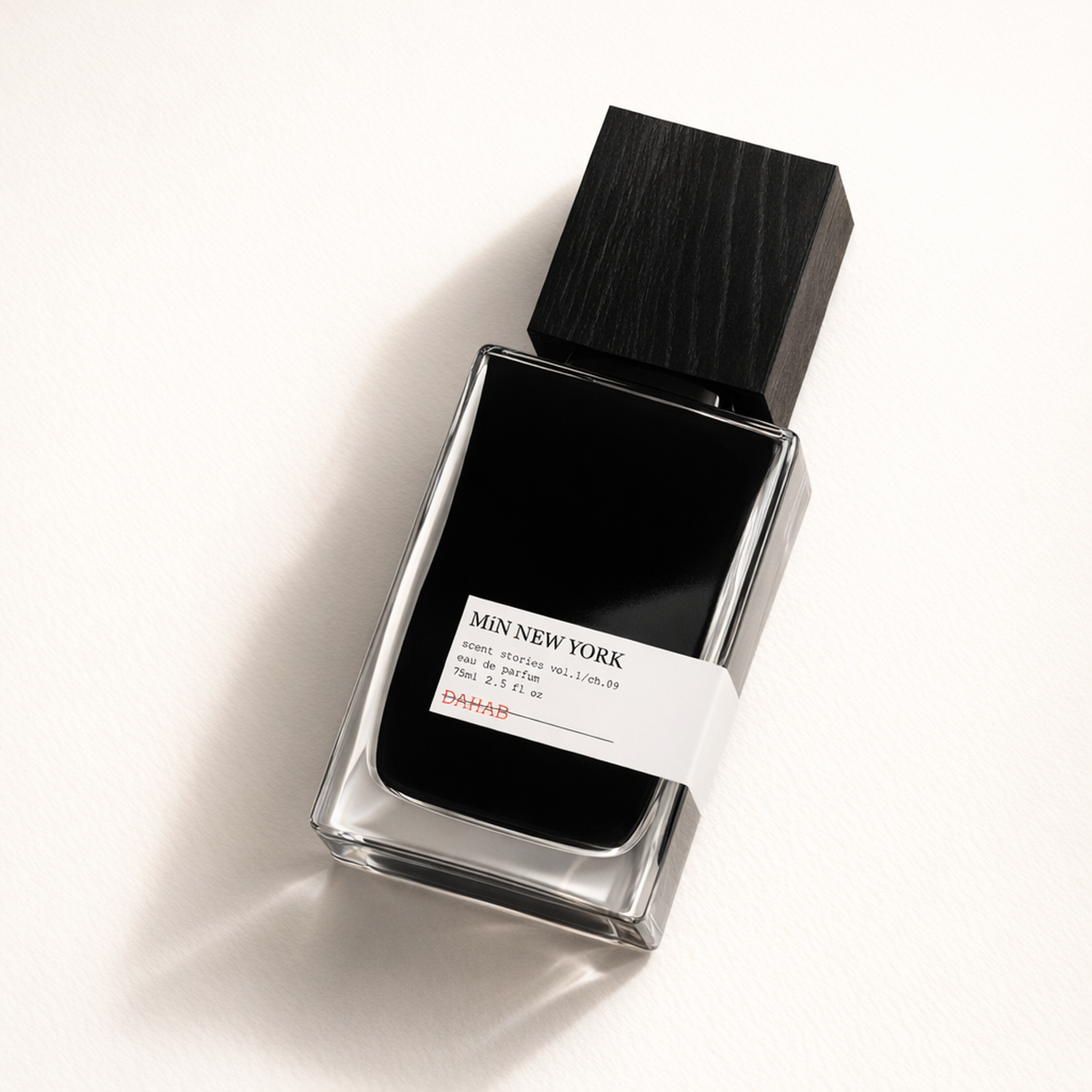 Min New York Dahab EDP angled still-life gallery showcase