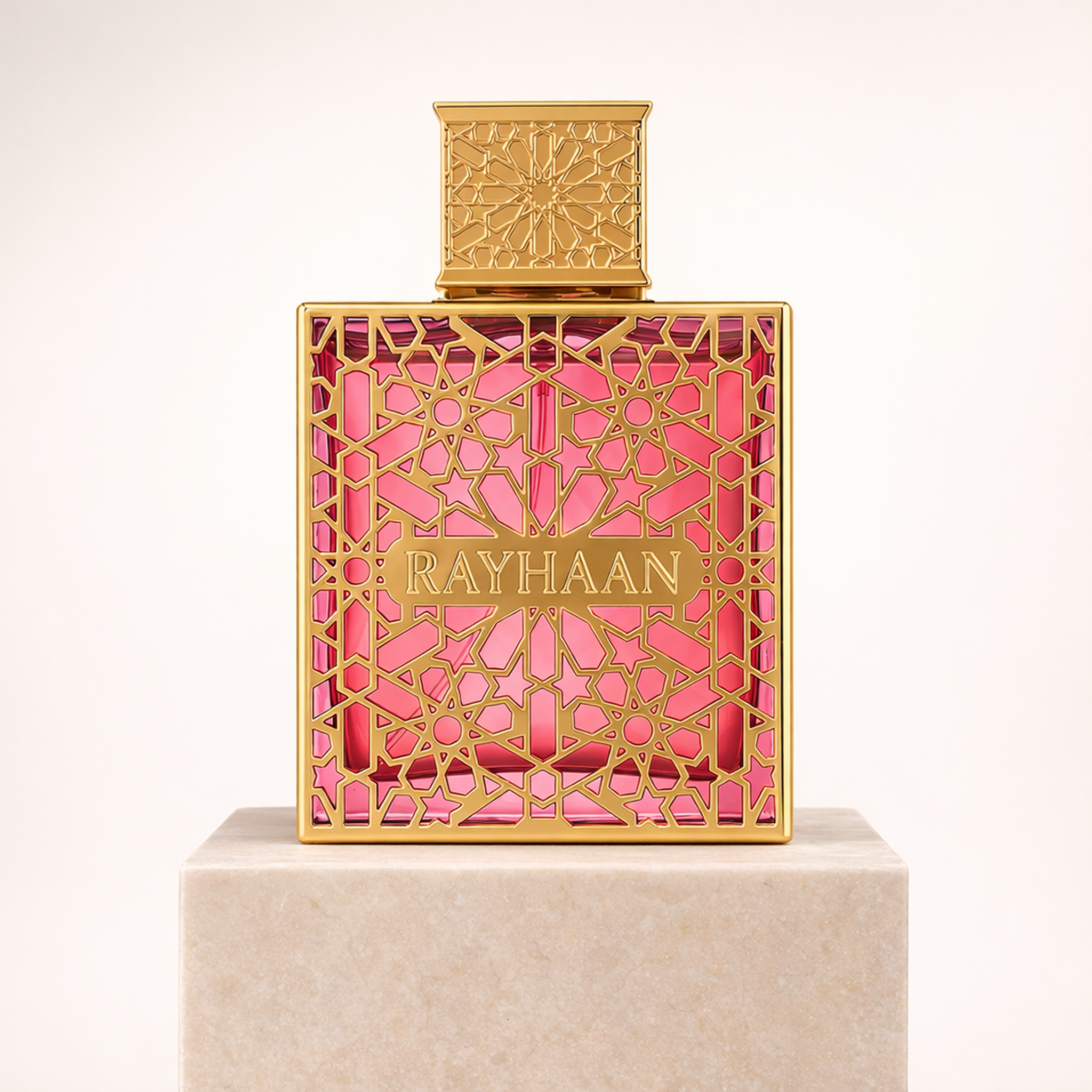 Rayhaan Kiss EDP upright pedestal gallery showcase