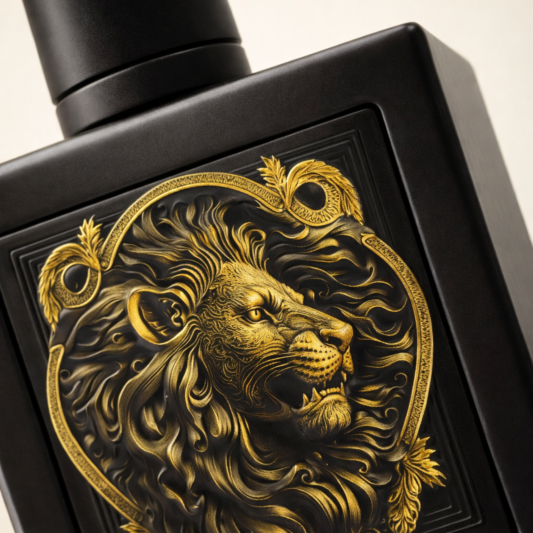 Rayhaan Lion EDP For Men macro label detail gallery showcase