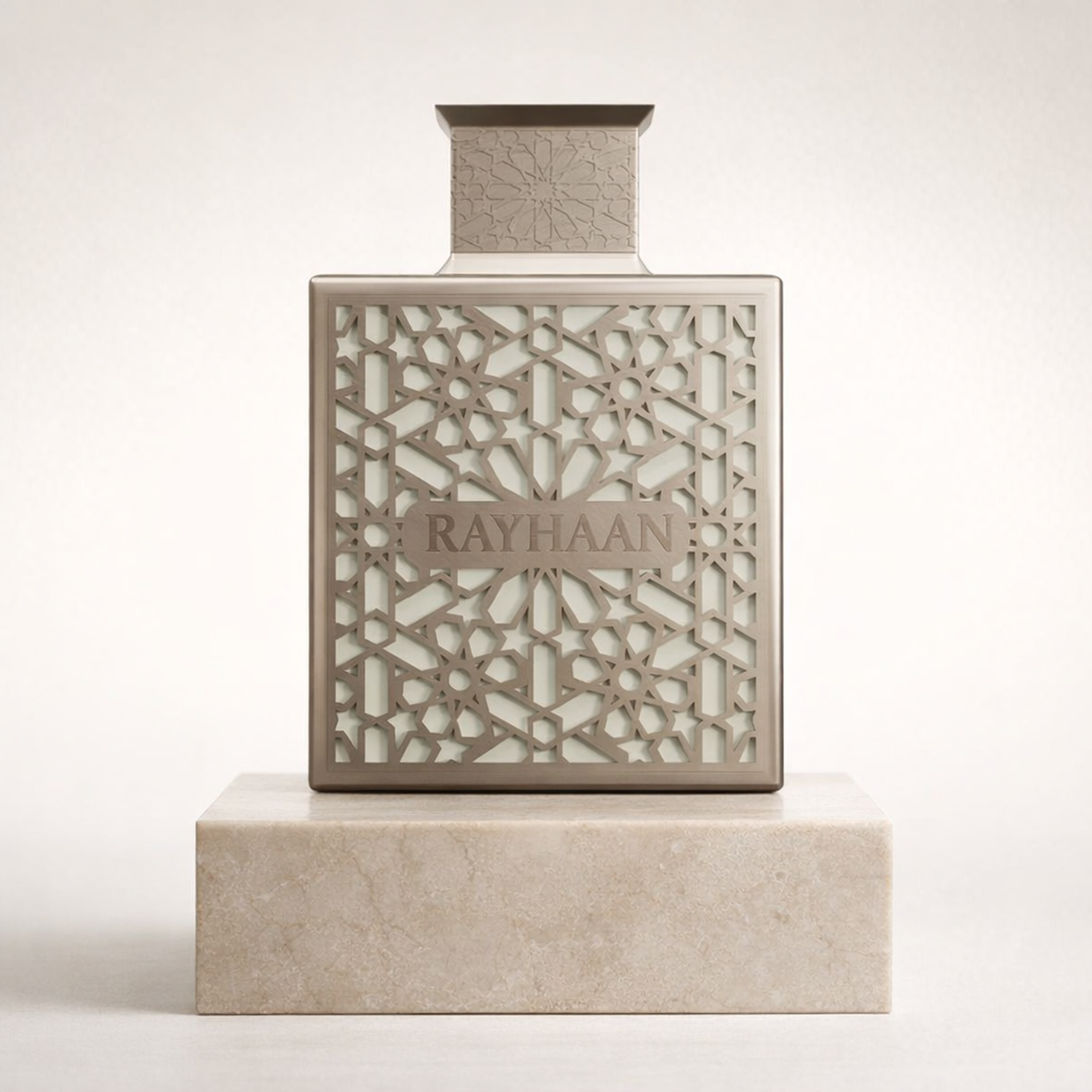 Rayhaan Terra EDP upright pedestal gallery showcase