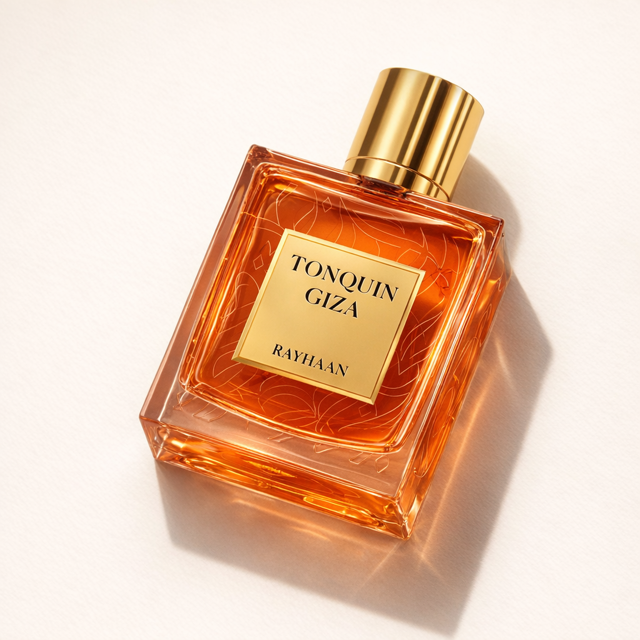 Rayhaan Tonquin Giza EDP angled still-life gallery showcase