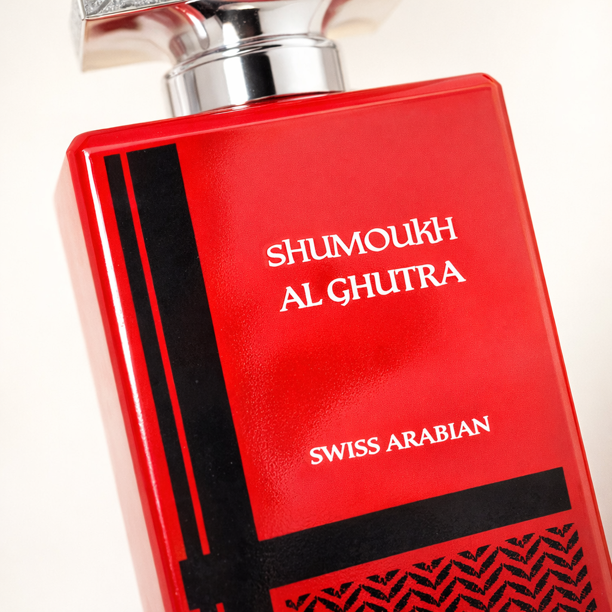 Swiss Arabian Shumoukh Al Ghutra EDP macro label detail gallery showcase