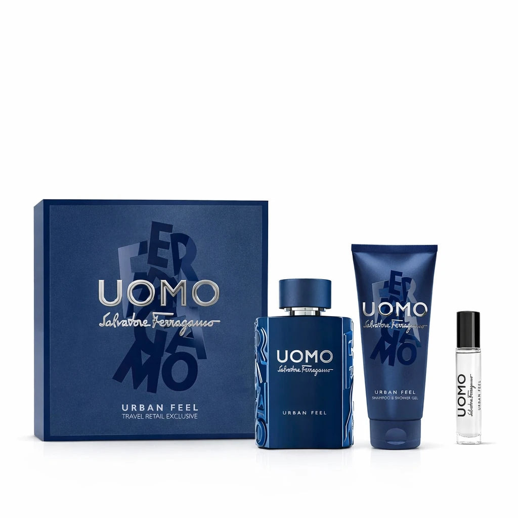 Salvatore Ferragamo Uomo & Urban Feel Mini EDT Travel Gift Set OpenAI studio hero